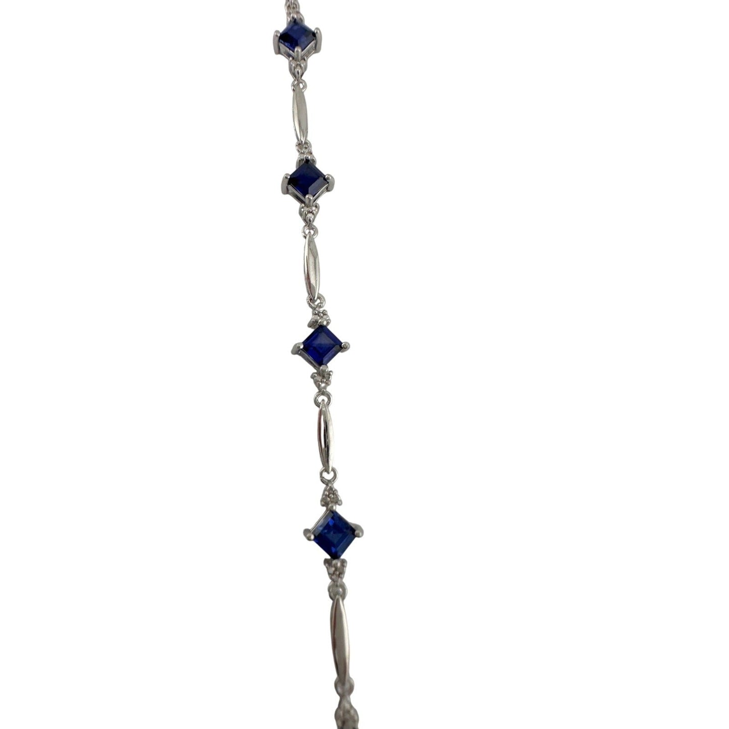 3.10 Carat Lab Created Sapphire Bracelet with Diamond Accent Unbranded  A+ Stuff Bracelet
