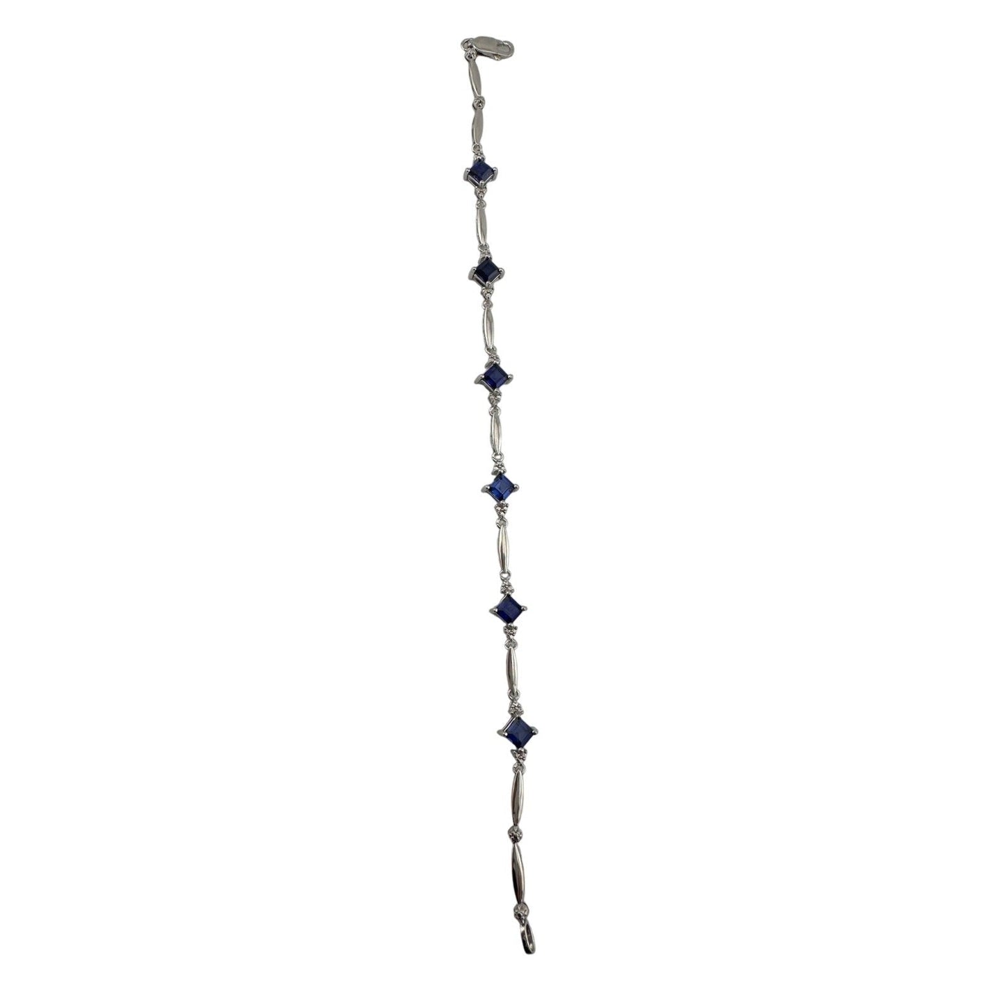 3.10 Carat Lab Created Sapphire Bracelet with Diamond Accent Unbranded  A+ Stuff Bracelet