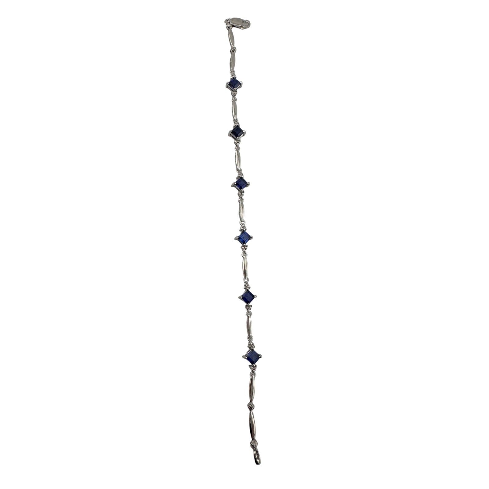 3.10 Carat Lab Created Sapphire Bracelet with Diamond Accent Unbranded  A+ Stuff Bracelet