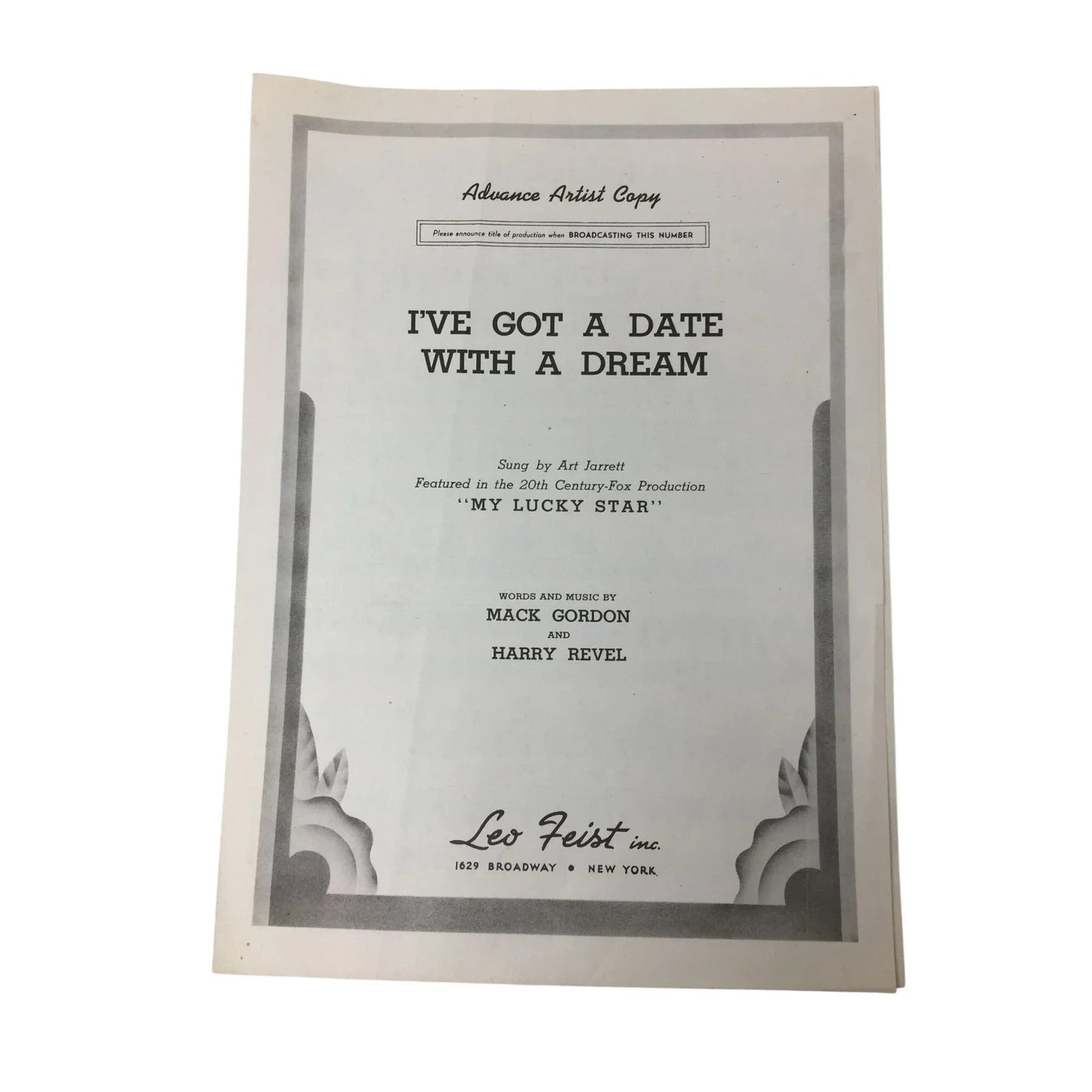 ''I've Got A Date with A Dream'' Sheet Music Book - A+ Stuff - sheet music - A+ Stuff
