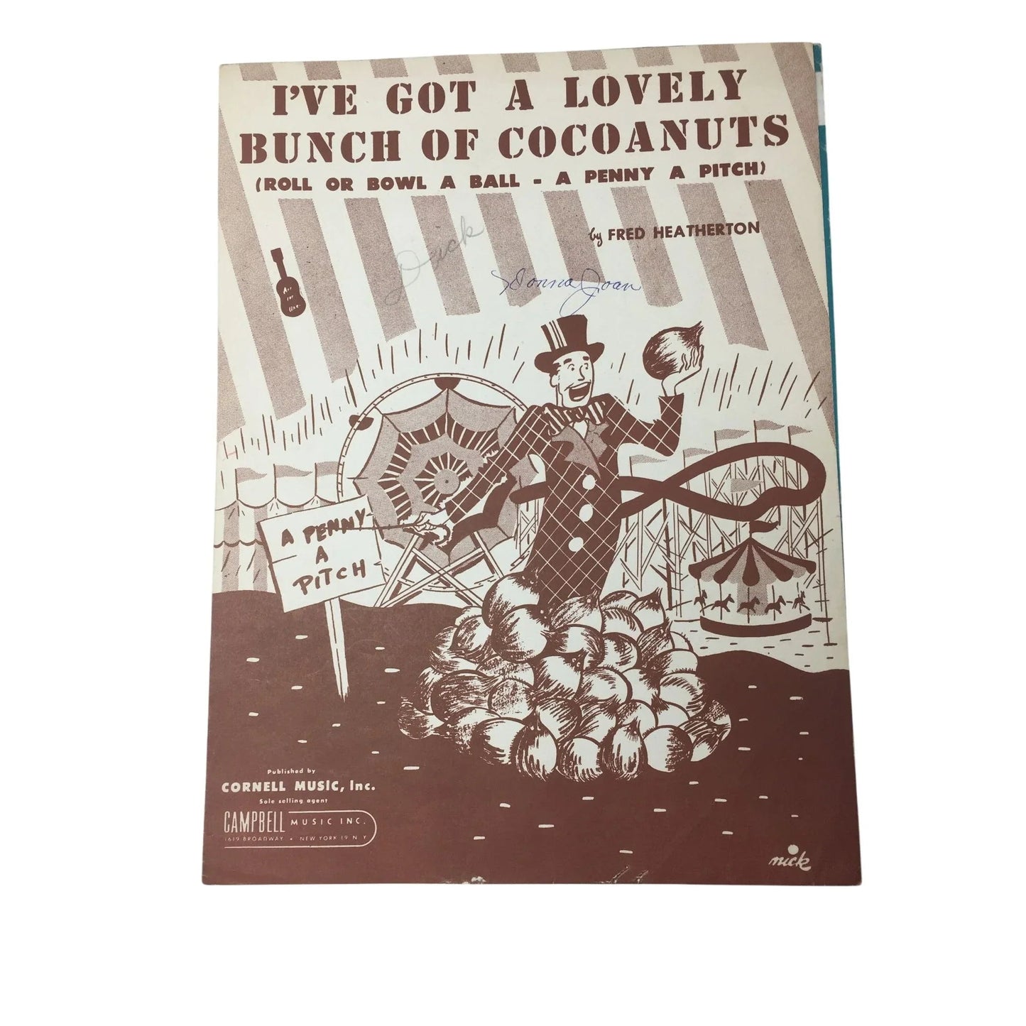 ''I've Got A Lovely Bunch Of Cocoanuts'' Vintage Sheet Music Book - A+ Stuff - SHEET MUSIC - A+ Stuff