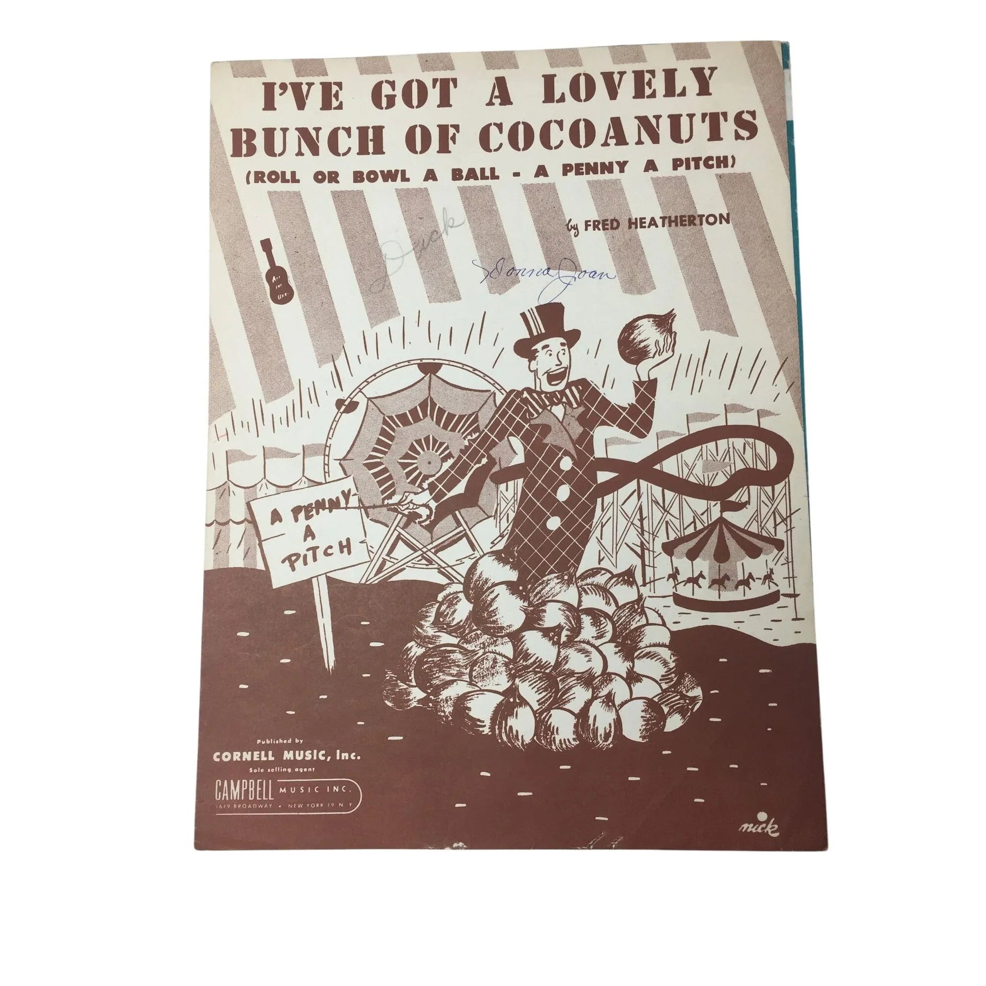 ''I've Got A Lovely Bunch Of Cocoanuts'' Vintage Sheet Music Book - A+ Stuff - SHEET MUSIC - A+ Stuff