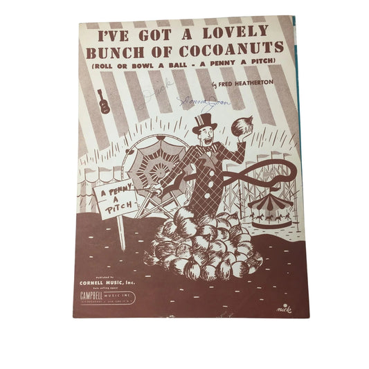''I've Got A Lovely Bunch Of Cocoanuts'' Vintage Sheet Music Book - A+ Stuff - SHEET MUSIC - A+ Stuff