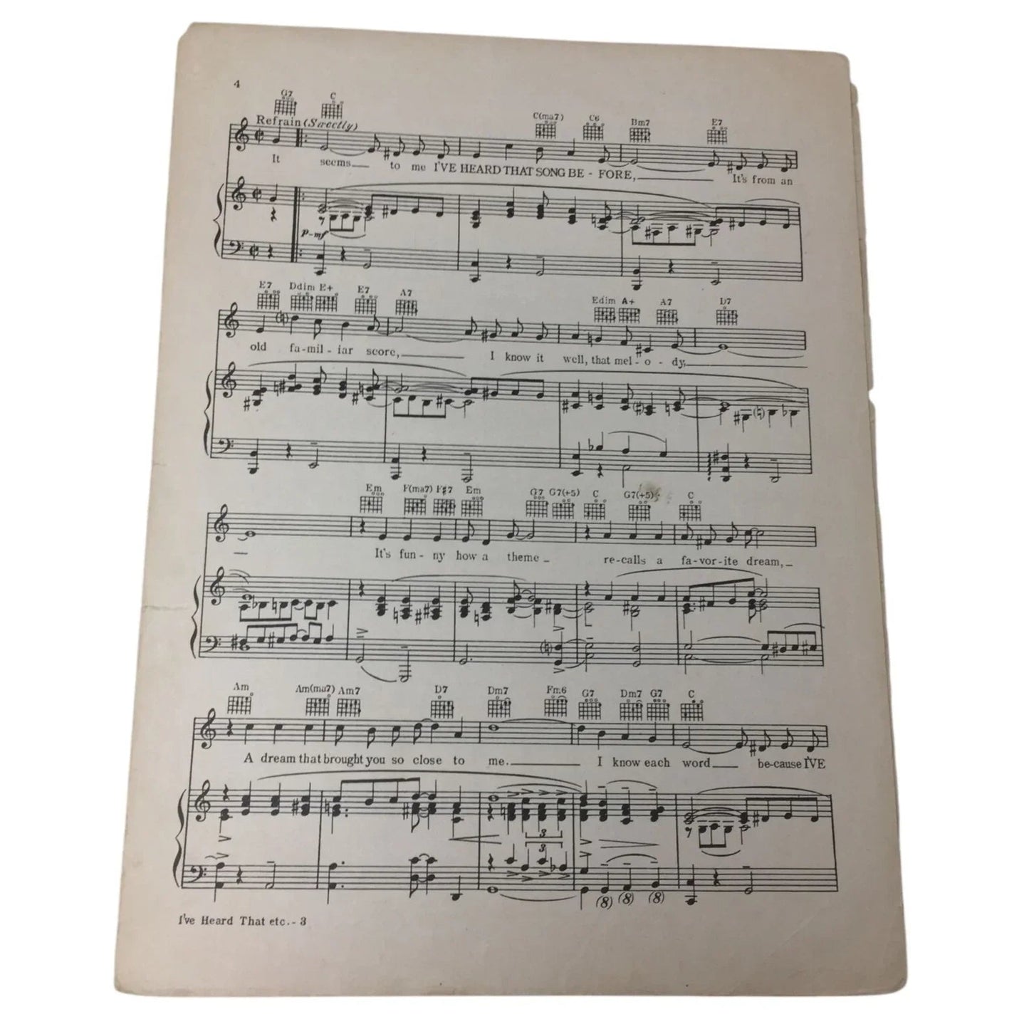 ''I've Heard that Song Before'' Vintage 1942 Sheet music - A+ Stuff - Sheet Music - A+ Stuff