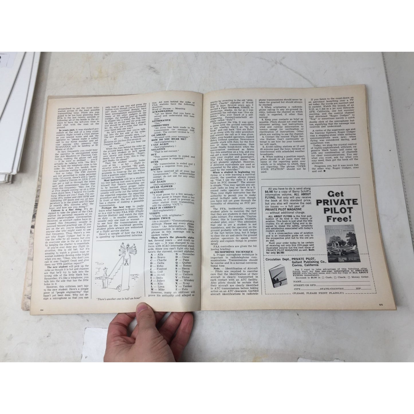 Vintage 1965 Private Pilot magazine