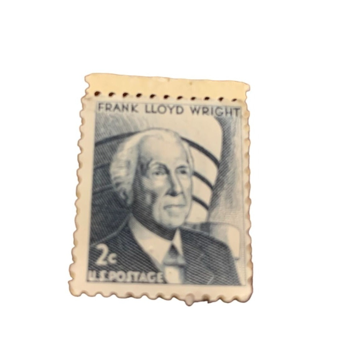 Vintage Frank Lloyd Wright 2 Cent Collectible Postage Stamps (2)