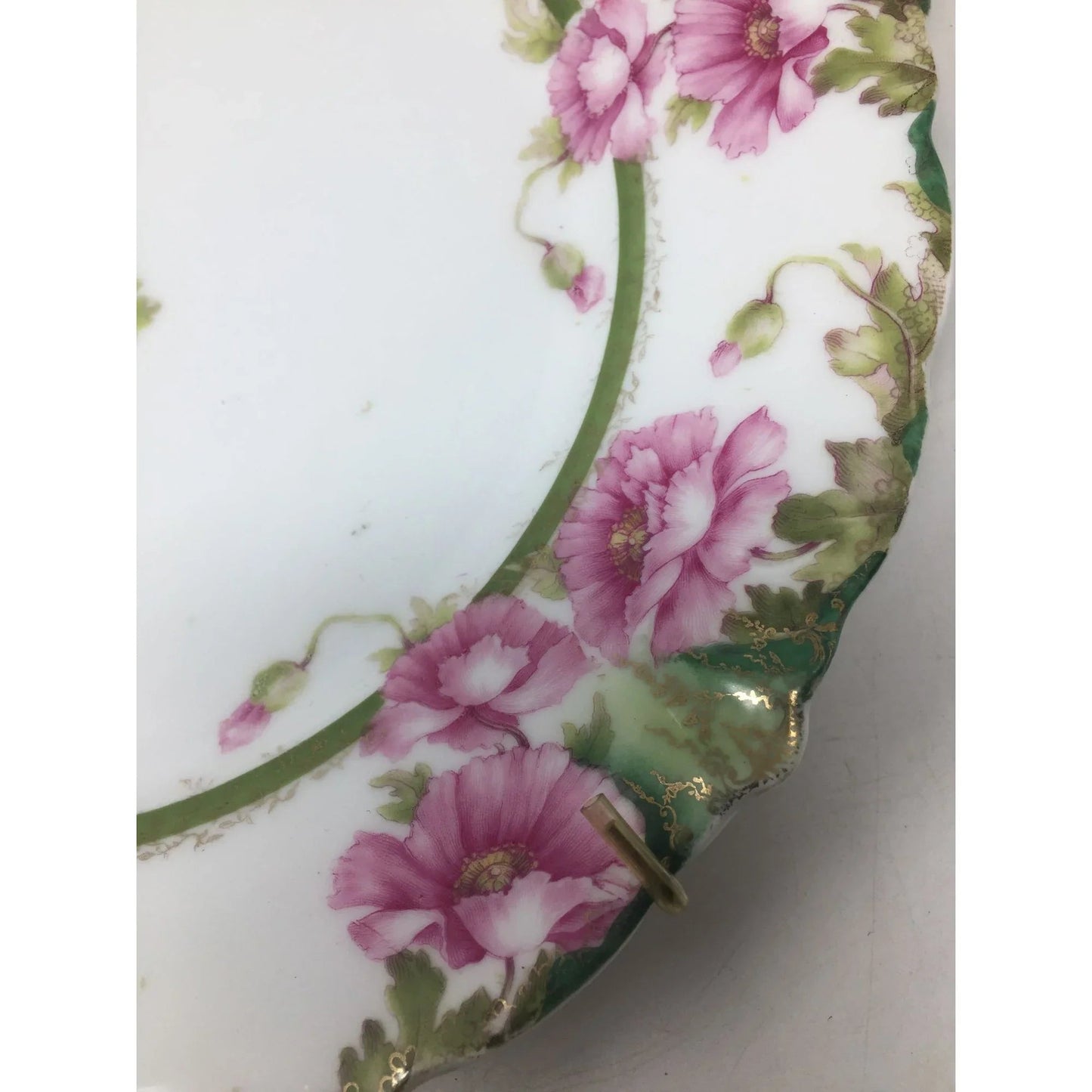 J & C Malmaison Germany Pink Floral Patterned Collectible Plate with Handles - J & C Malmaison - Plates - A+ Stuff