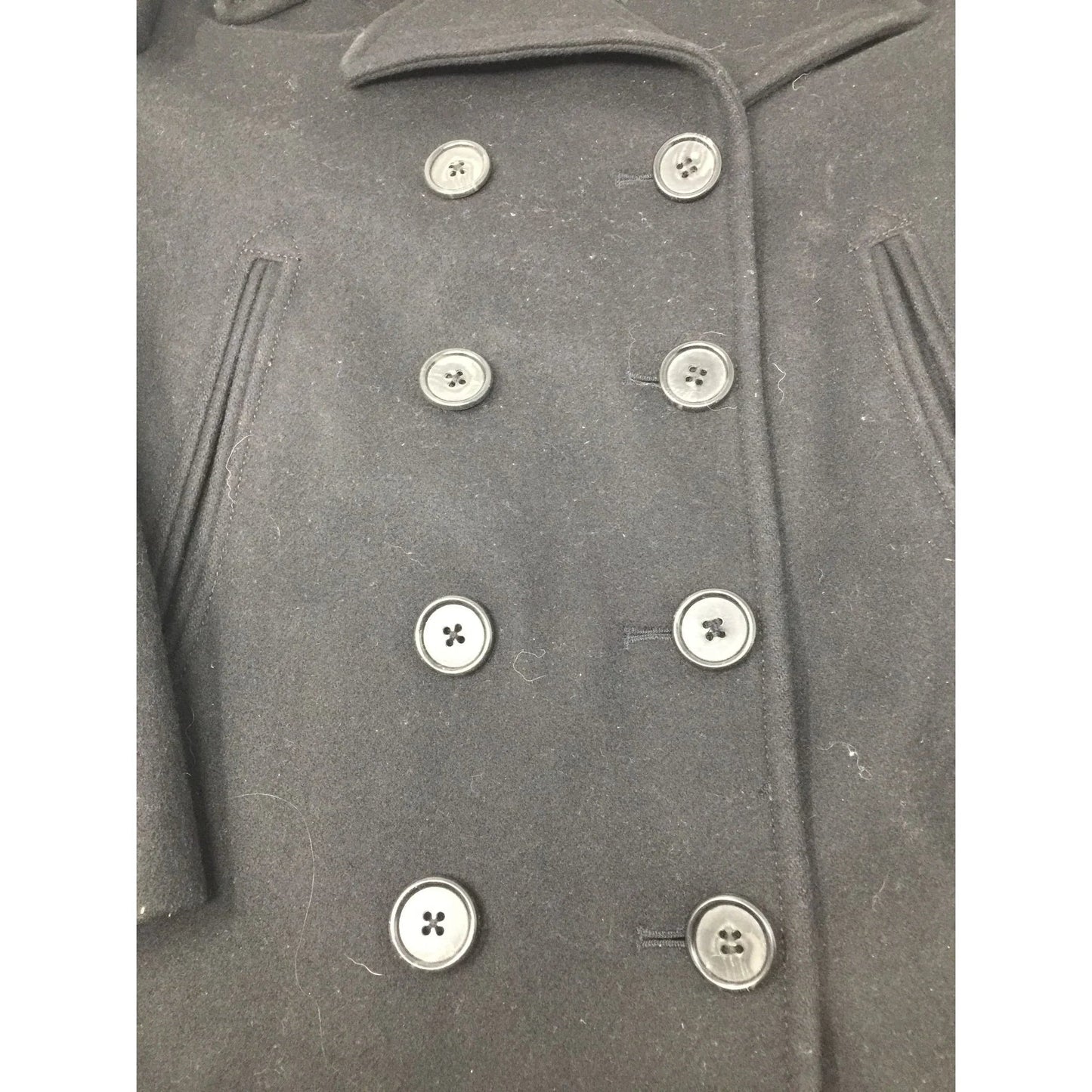 J CREW BLACK BUTTON DOWN PEA COAT WOMENS SIZE MEDIUM - J CREW - Coats & Jackets - A+ Stuff