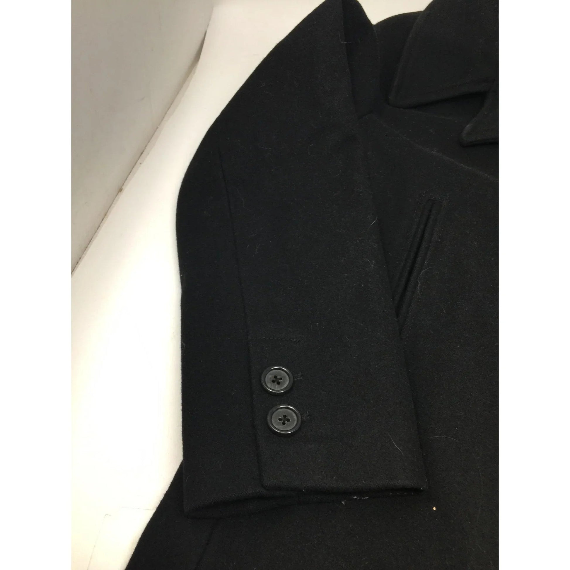 J CREW BLACK BUTTON DOWN PEA COAT WOMENS SIZE MEDIUM - J CREW - Coats & Jackets - A+ Stuff