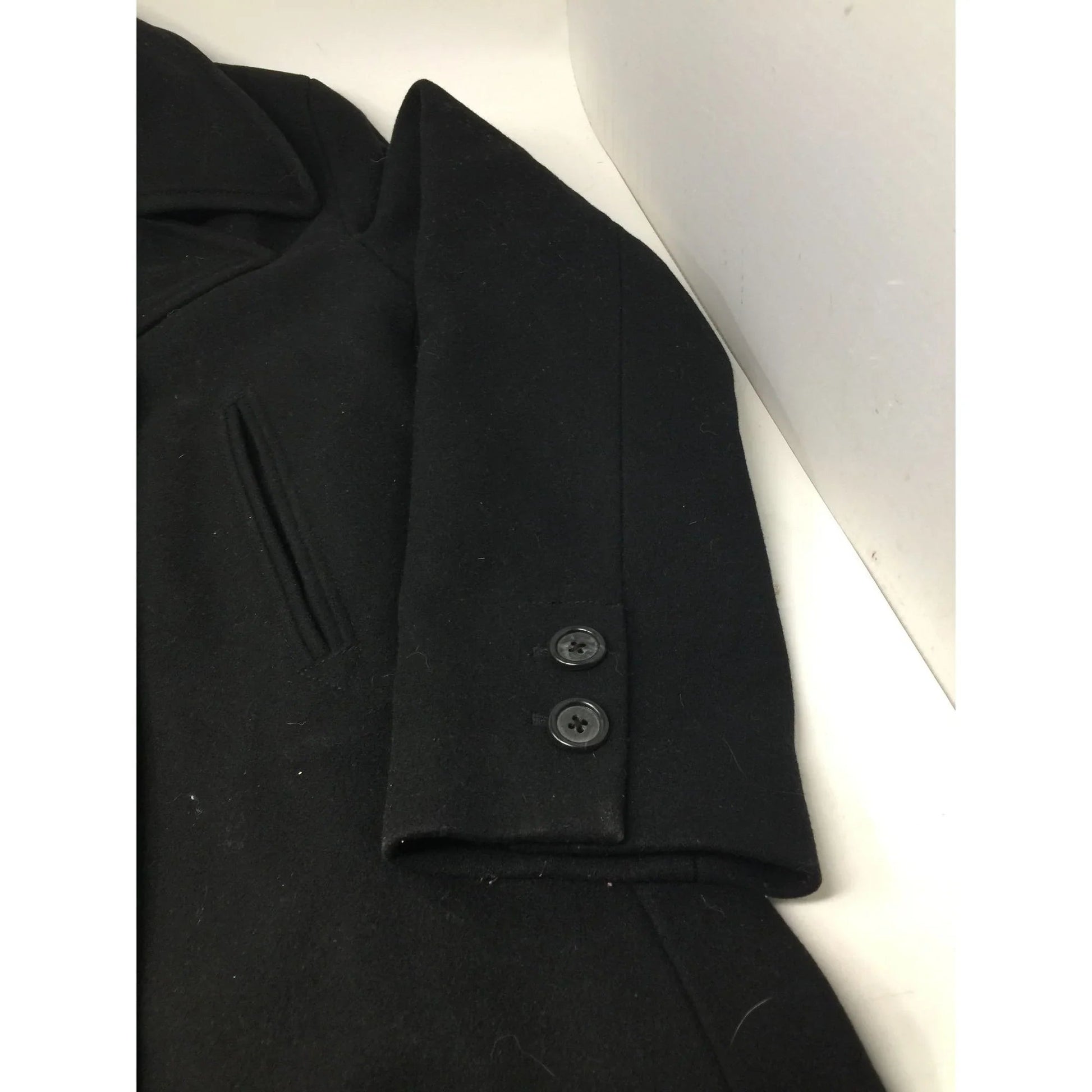 J CREW BLACK BUTTON DOWN PEA COAT WOMENS SIZE MEDIUM - J CREW - Coats & Jackets - A+ Stuff
