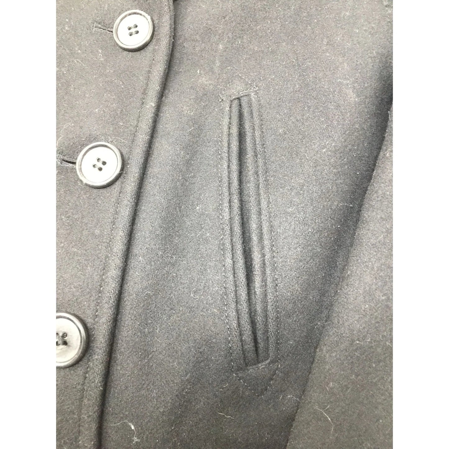 J CREW BLACK BUTTON DOWN PEA COAT WOMENS SIZE MEDIUM - J CREW - Coats & Jackets - A+ Stuff