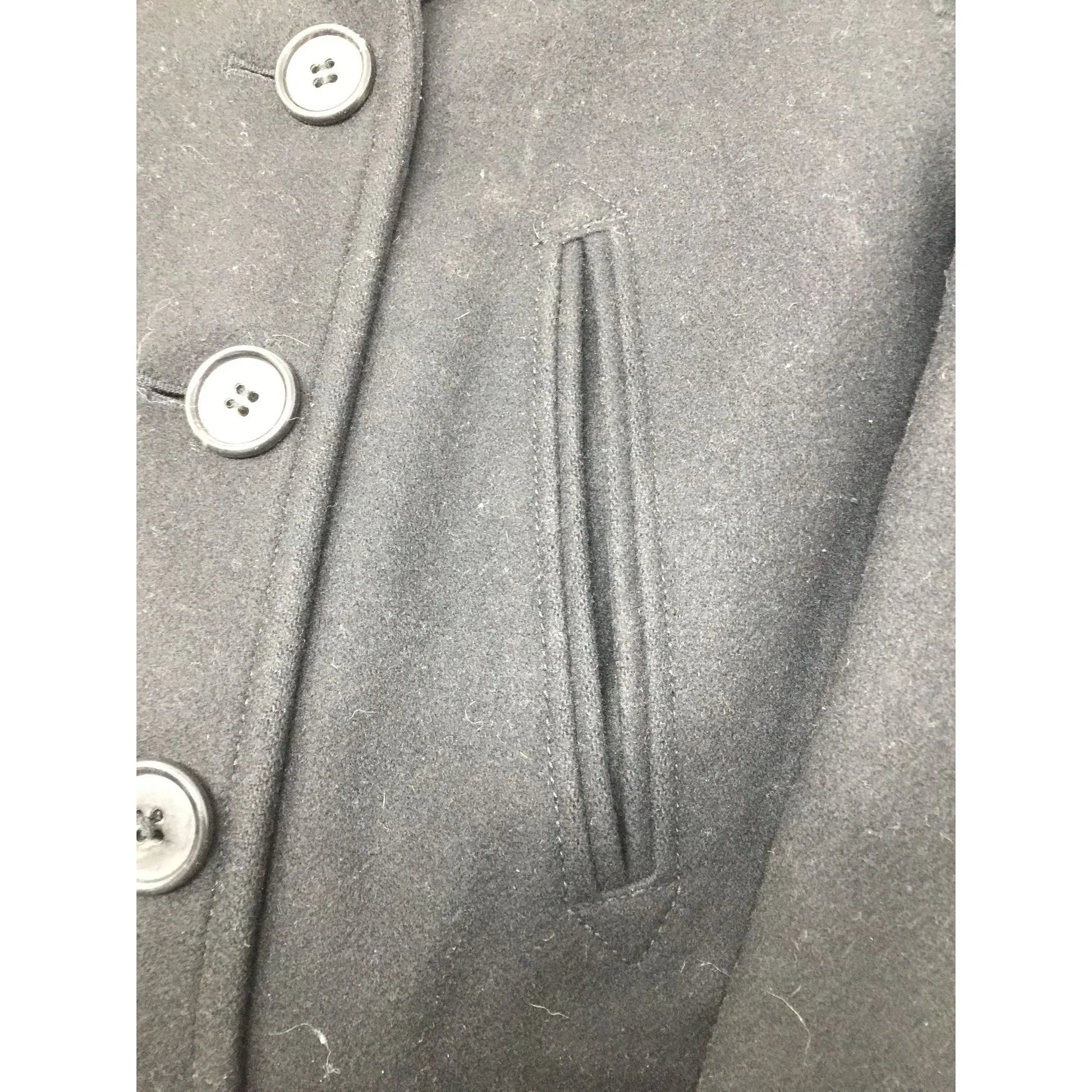 J CREW BLACK BUTTON DOWN PEA COAT WOMENS SIZE MEDIUM - J CREW - Coats & Jackets - A+ Stuff