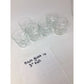 Vintage Set of 6 Clear Glass Drinking Glasses with Stirrers - A+ Stuff