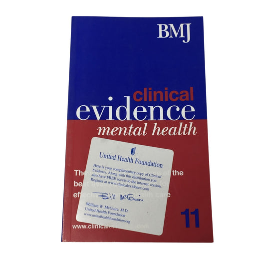 BMJ Clinical Evidence Mental Health Softcover Book