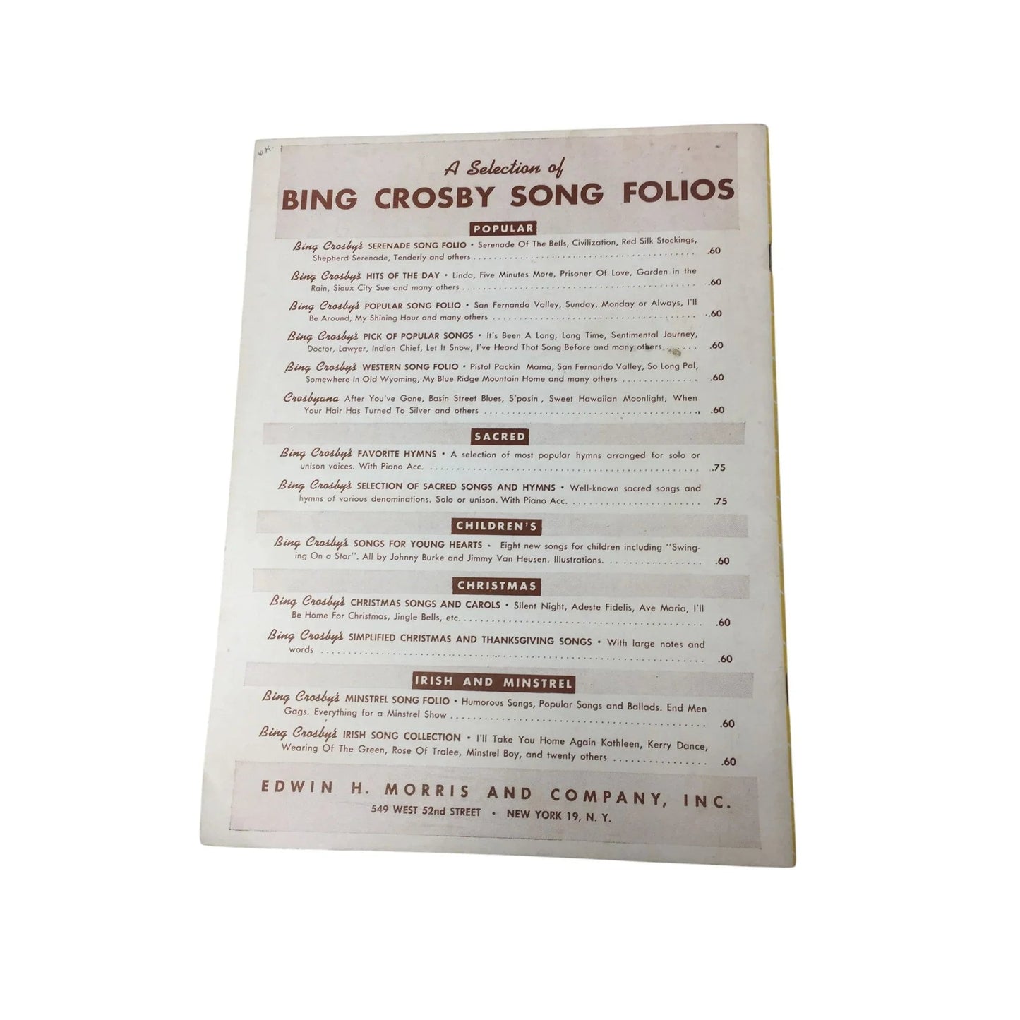 JACK FINA'S Ten Talented Fingers Album of popular music - A+ Stuff - SHEET MUSIC - A+ Stuff