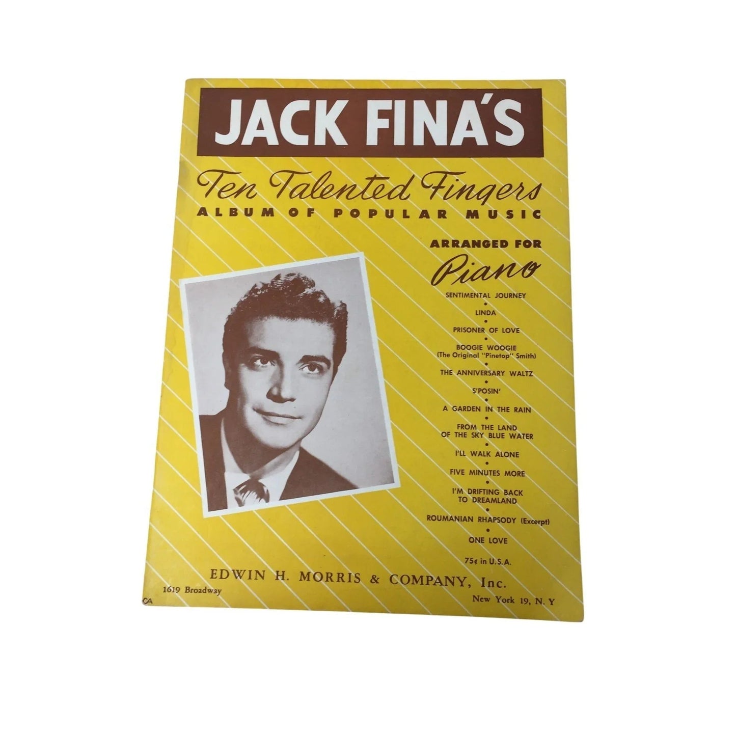 JACK FINA'S Ten Talented Fingers Album of popular music - A+ Stuff - SHEET MUSIC - A+ Stuff