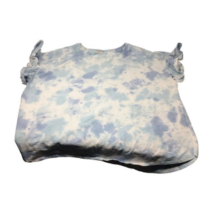 ''Jane and Delaney'' Womens Size 3X Tie Dyed Blue & White Short Sleeve Shirt