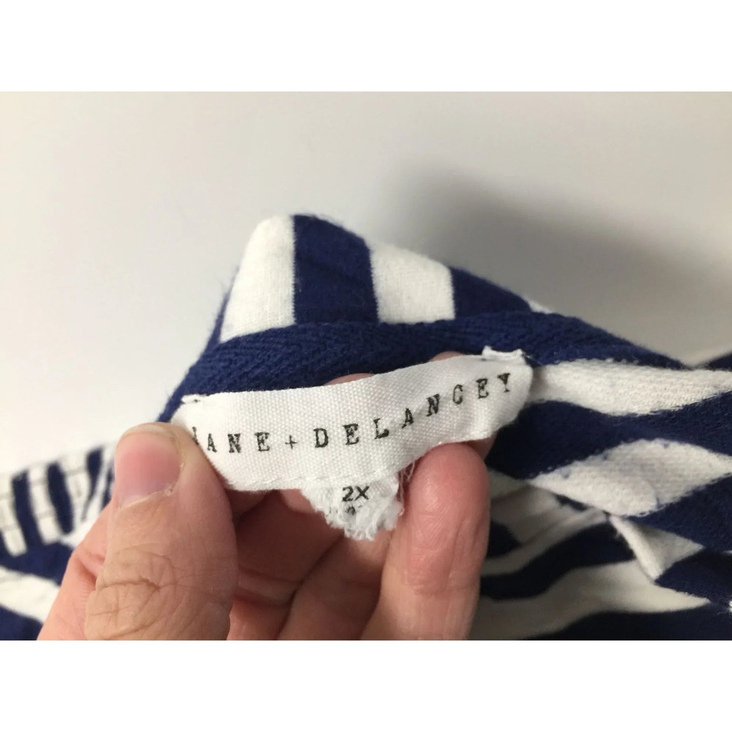 JANE + DELANCE BLUE AND WHITE STRIPED WOMENS SHIRT SIZE 2X - JANE + DELANCE - Shirts & Tops - A+ Stuff