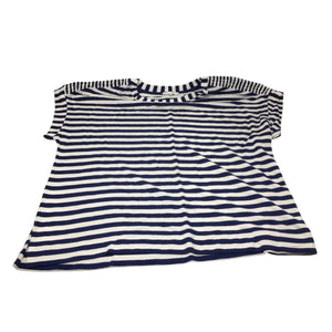 JANE + DELANCE BLUE AND WHITE STRIPED WOMENS SHIRT SIZE 2X