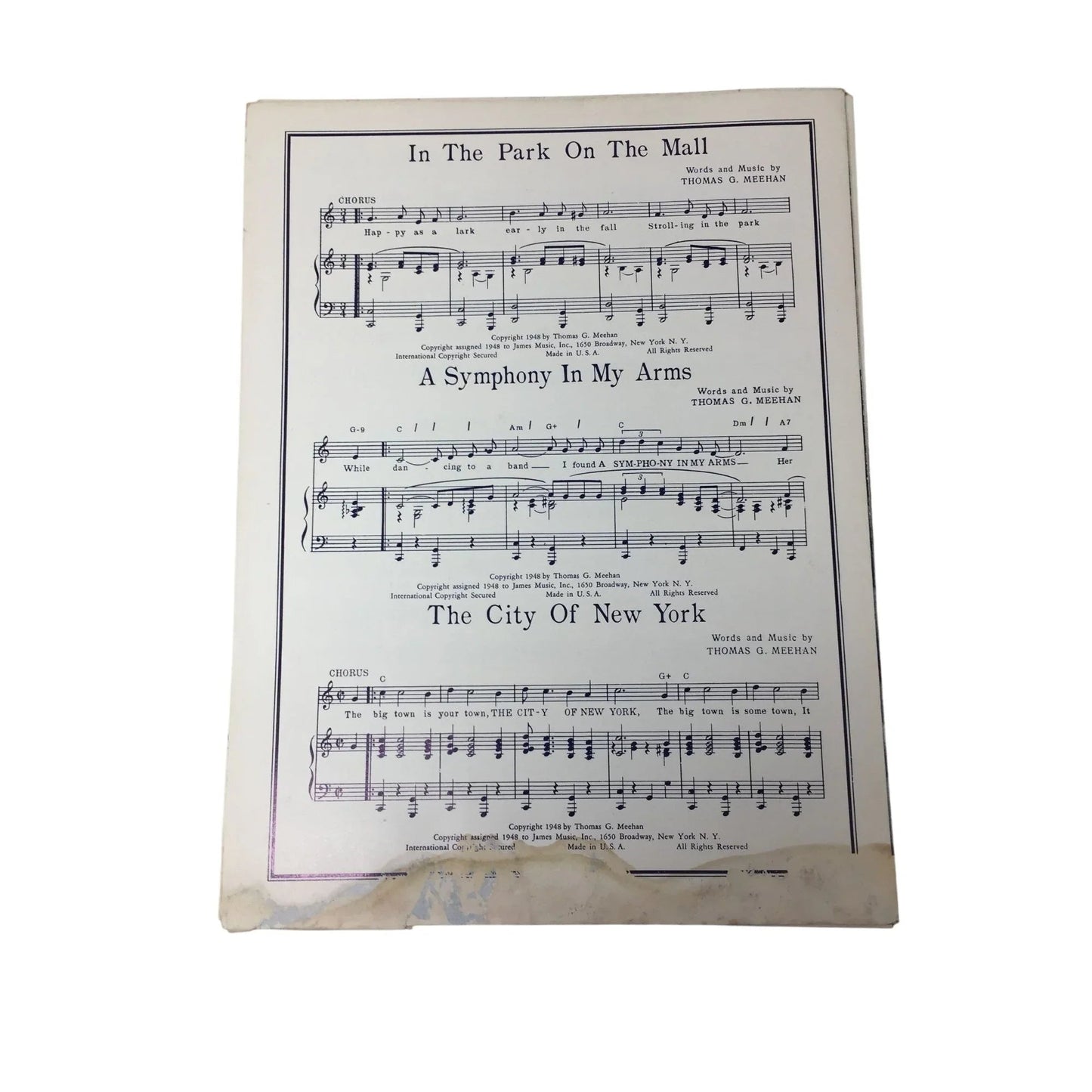 ''JANIE AND ME'' by Thos G Meehan Vintage 1948 sheet music - A+ Stuff - SHEET MUSIC - A+ Stuff