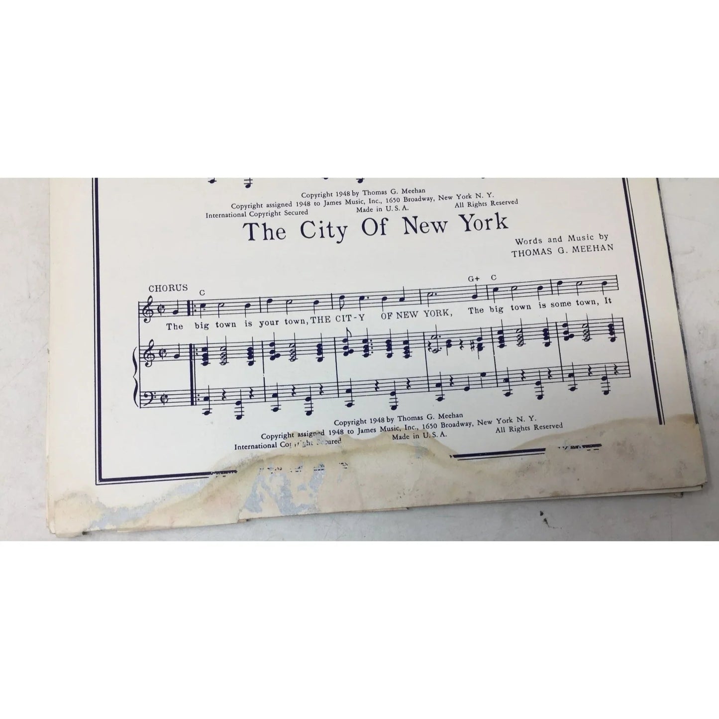 ''JANIE AND ME'' by Thos G Meehan Vintage 1948 sheet music - A+ Stuff - SHEET MUSIC - A+ Stuff