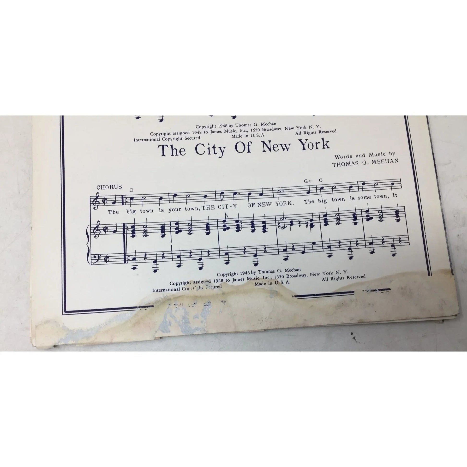 ''JANIE AND ME'' by Thos G Meehan Vintage 1948 sheet music - A+ Stuff - SHEET MUSIC - A+ Stuff