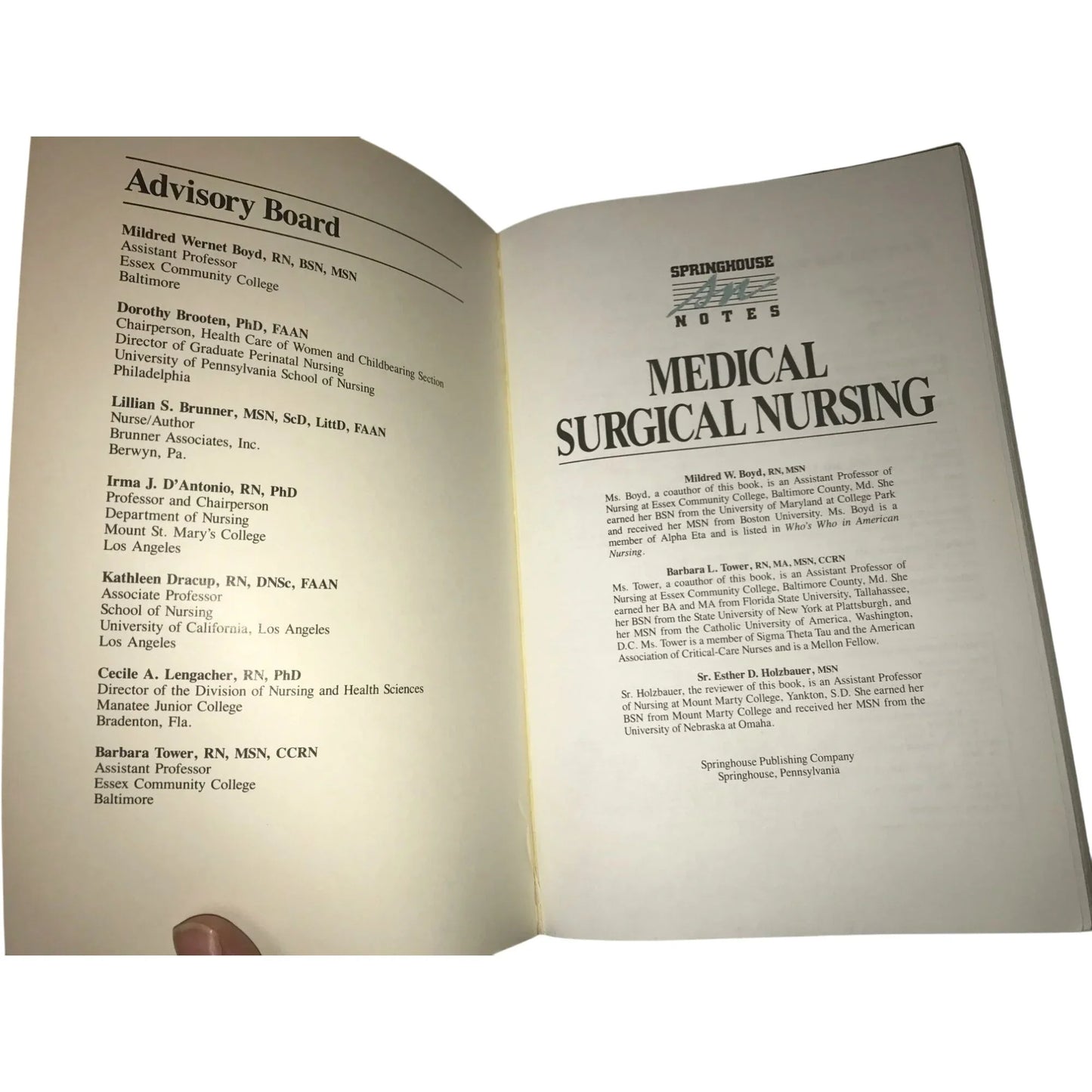 Medical Surgical Nursing A Study & Learning Tool (Springhouse Notes) Book - A+ Stuff