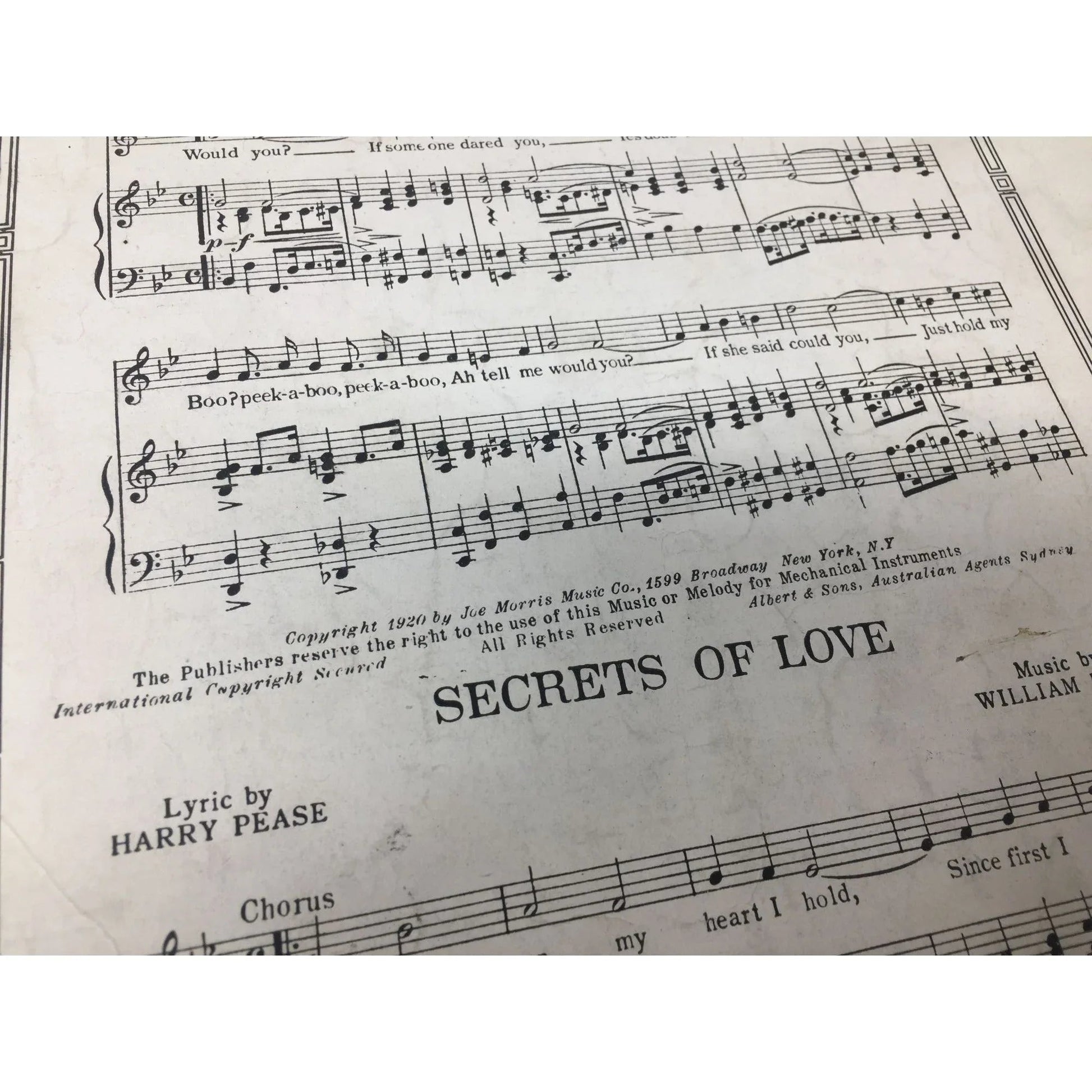 ''JEALOUS OF YOU'' ANTIQUE SHEET MUSIC BOOK - A+ Stuff - SHEET MUSIC - A+ Stuff