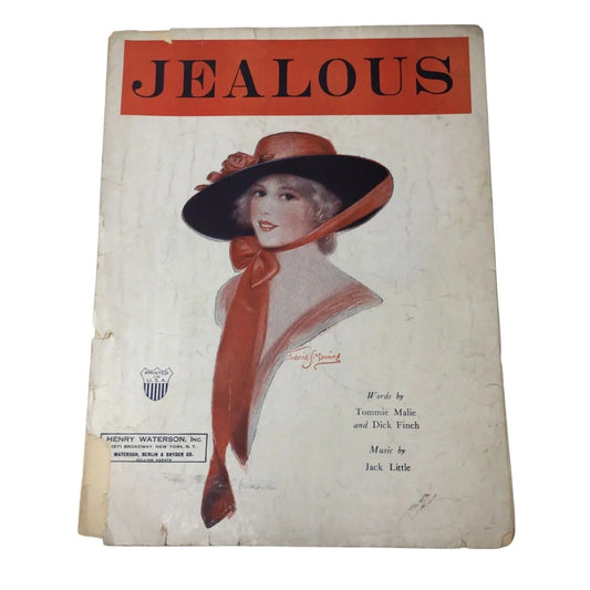 ''JEALOUS'' Vintage 1924 Sheet Music - A+ Stuff - SHEET MUSIC - A+ Stuff