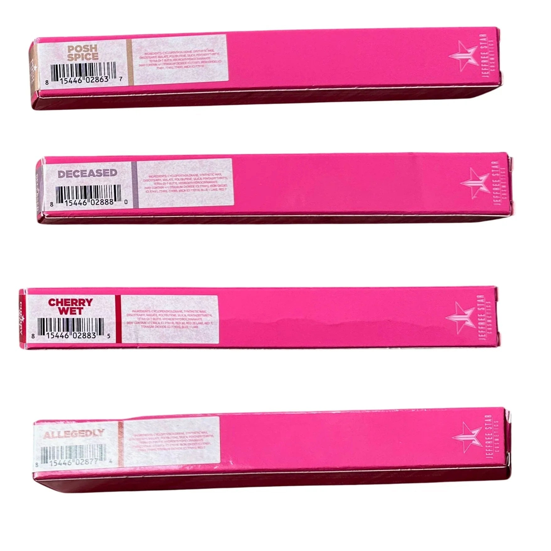 Jefree Star Lip Liner Bundle (4 NIB Colors) Posh Spice - Cherry Wet - Allegedly - Deceased - Jeffree Star - A+ Stuff