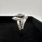 Marquise Cut Diamond Extravagana Ring Baguette & Prong set Natural Diamonds Size 9