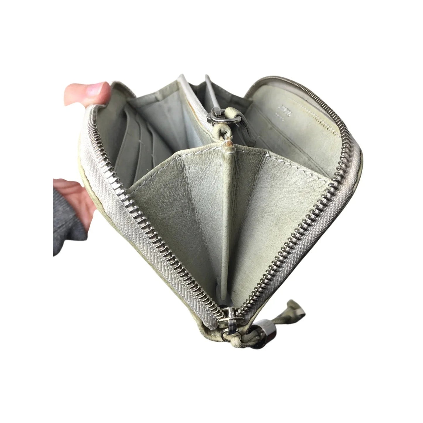 Jimmy Choo Beige / Gray Star Studded Zip Around Long Wallet - Jimmy Choo - Wallet - A+ Stuff