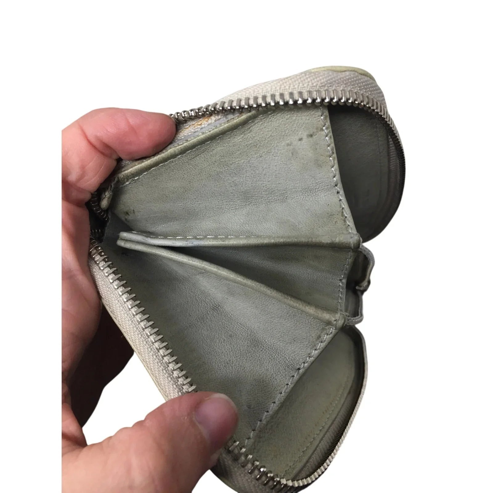 Jimmy Choo Beige / Gray Star Studded Zip Around Long Wallet - Jimmy Choo - Wallet - A+ Stuff