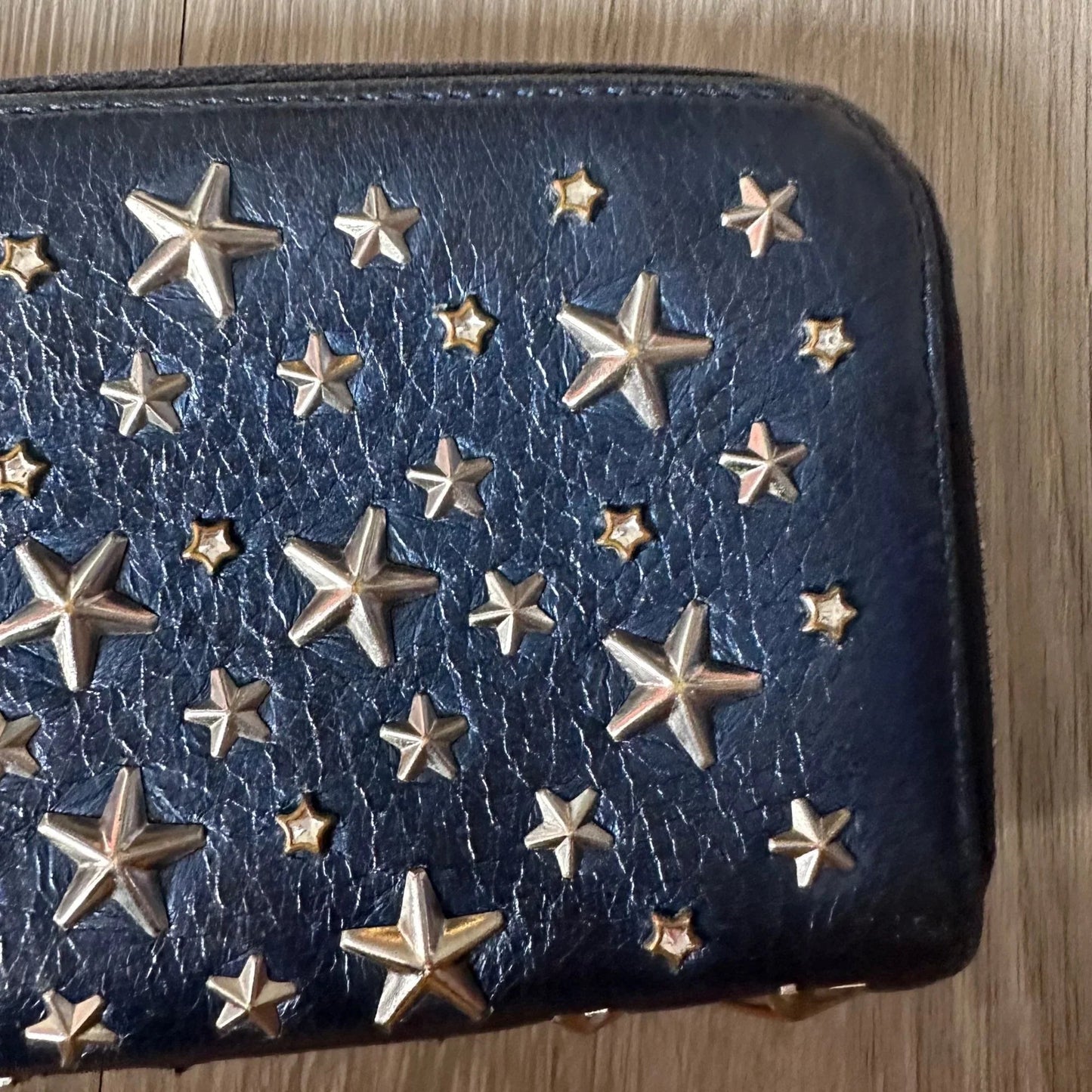 Jimmy Choo Blue Star Studded Long Wallet - A+ Stuff