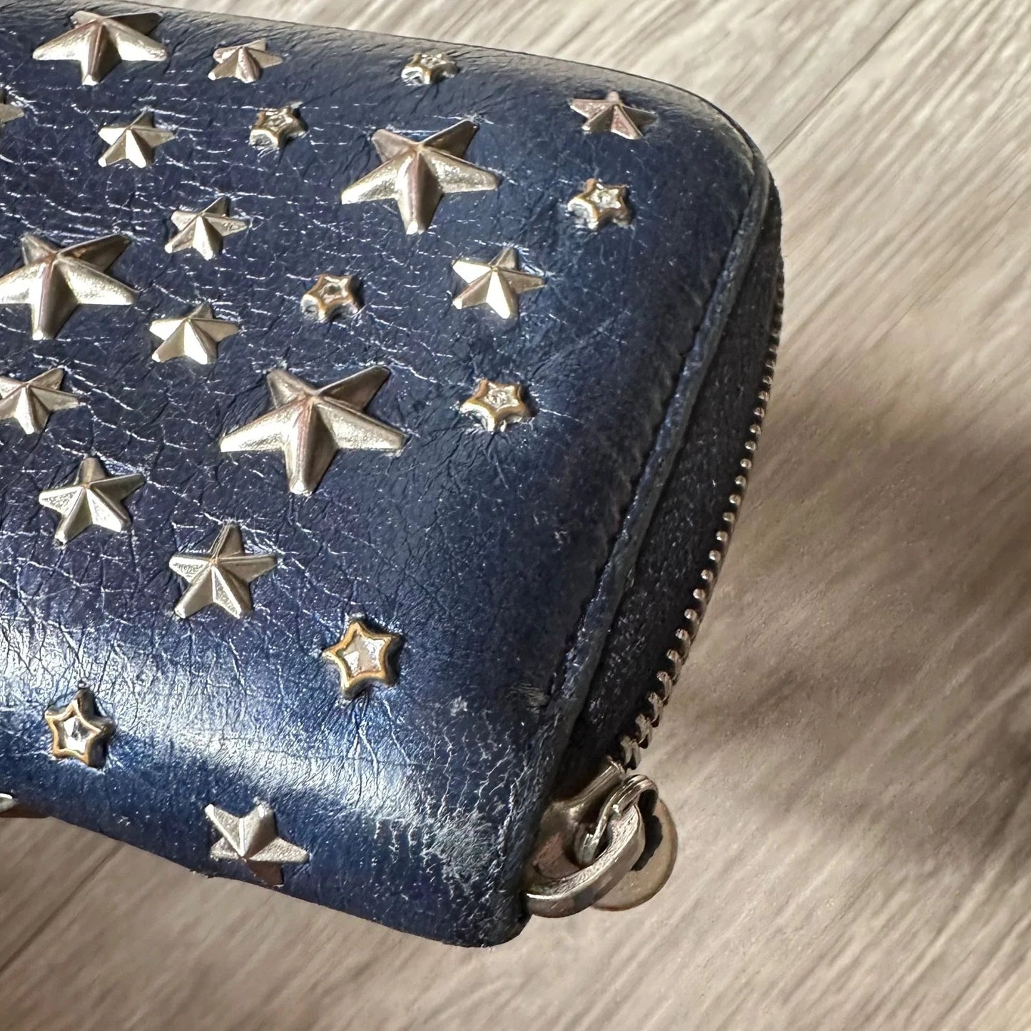 Jimmy Choo Blue Star Studded Long Wallet - A+ Stuff