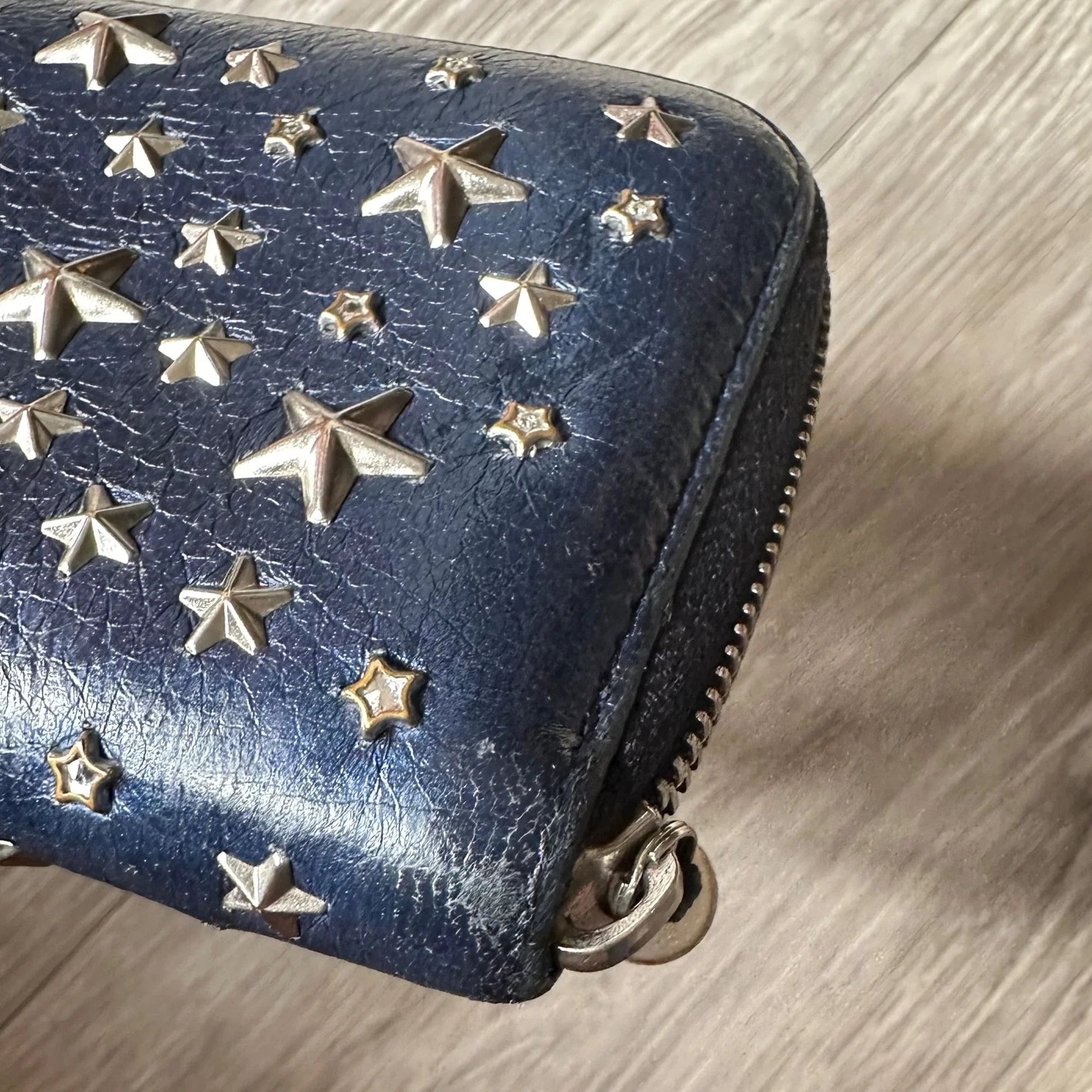 Jimmy Choo Blue Star Studded Long Wallet - A+ Stuff