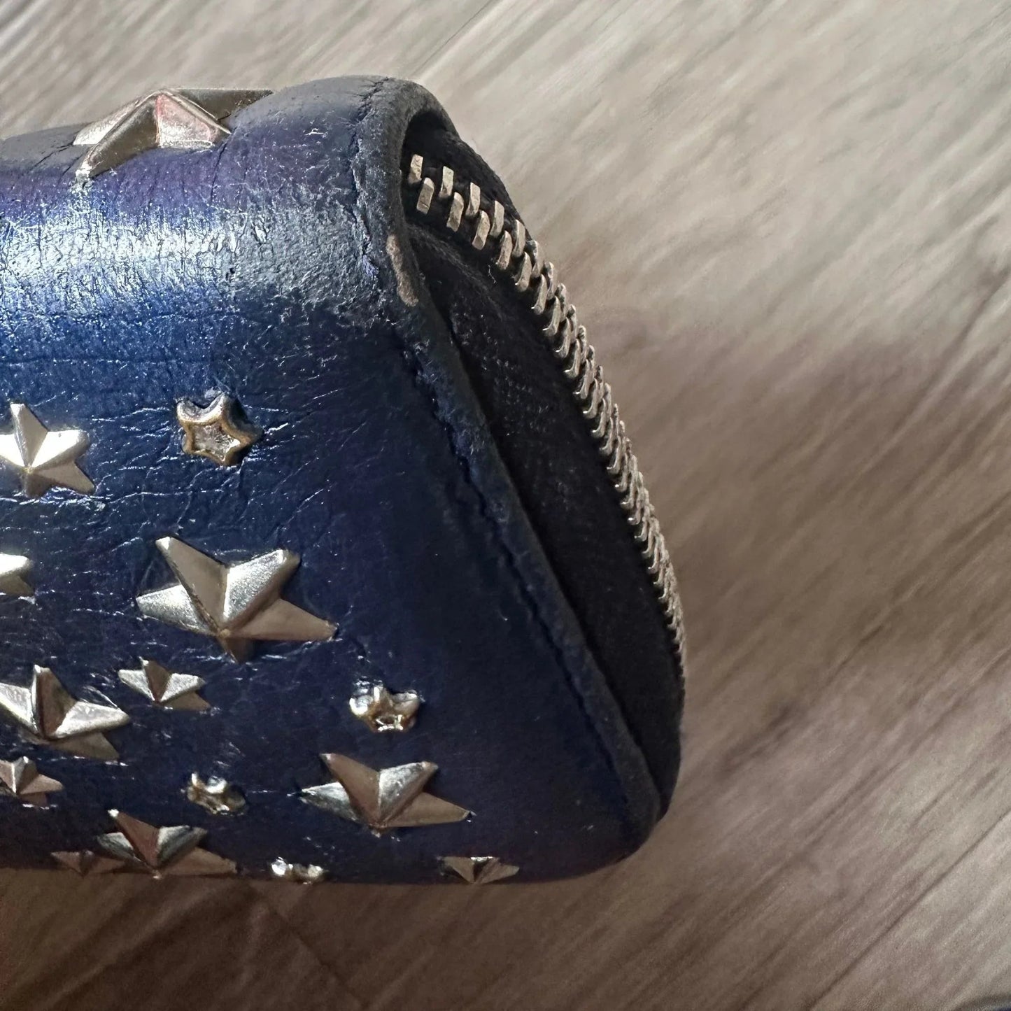 Jimmy Choo Blue Star Studded Long Wallet - A+ Stuff