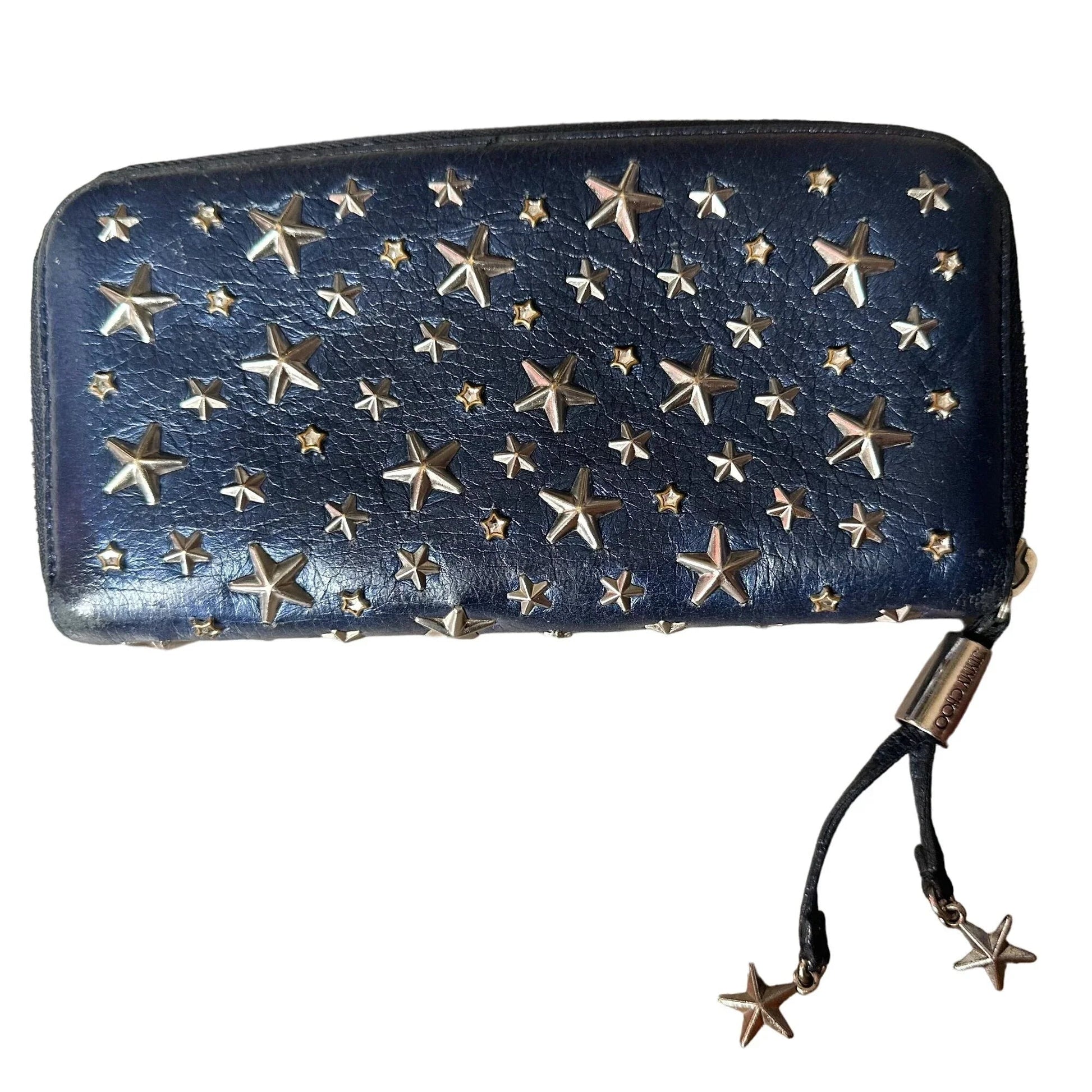 Jimmy Choo Blue Star Studded Long Wallet - A+ Stuff