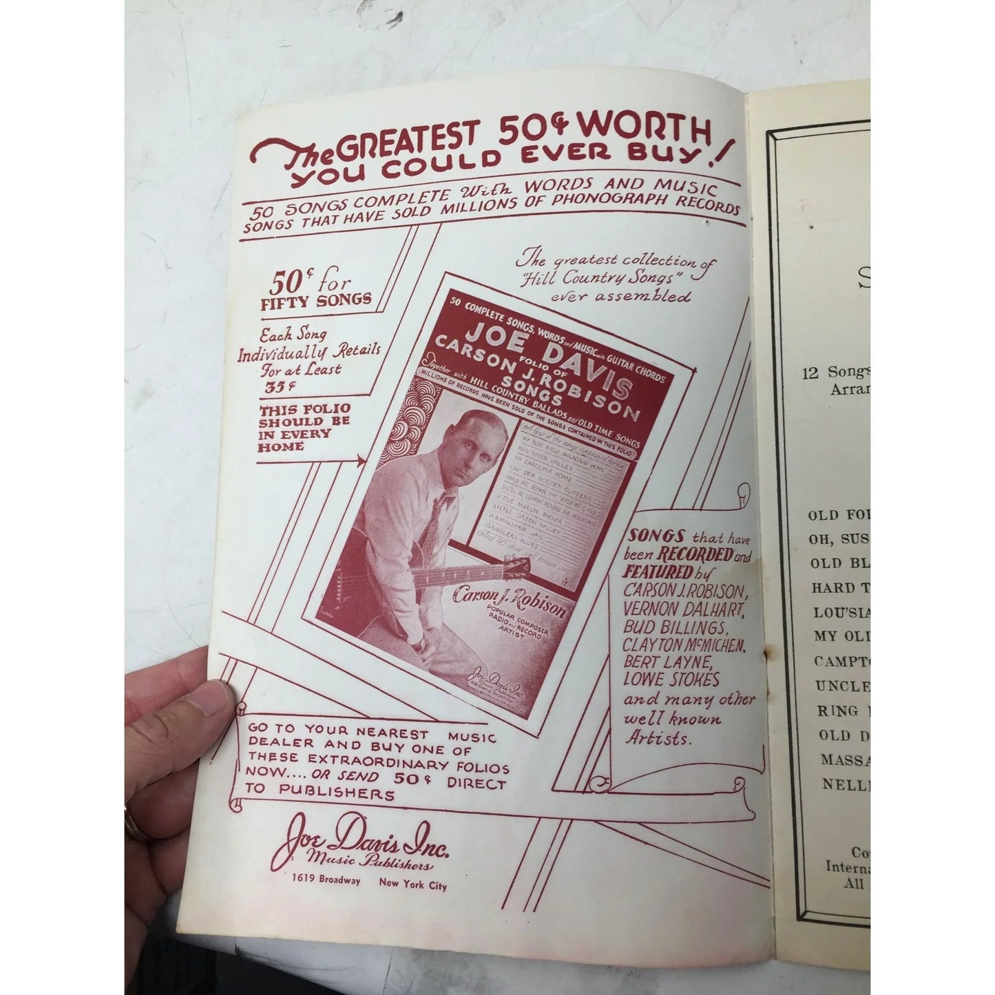 Joe Davis' Folio of Stephen C Foster's Famous Songs - A+ Stuff - SHEET MUSIC - A+ Stuff