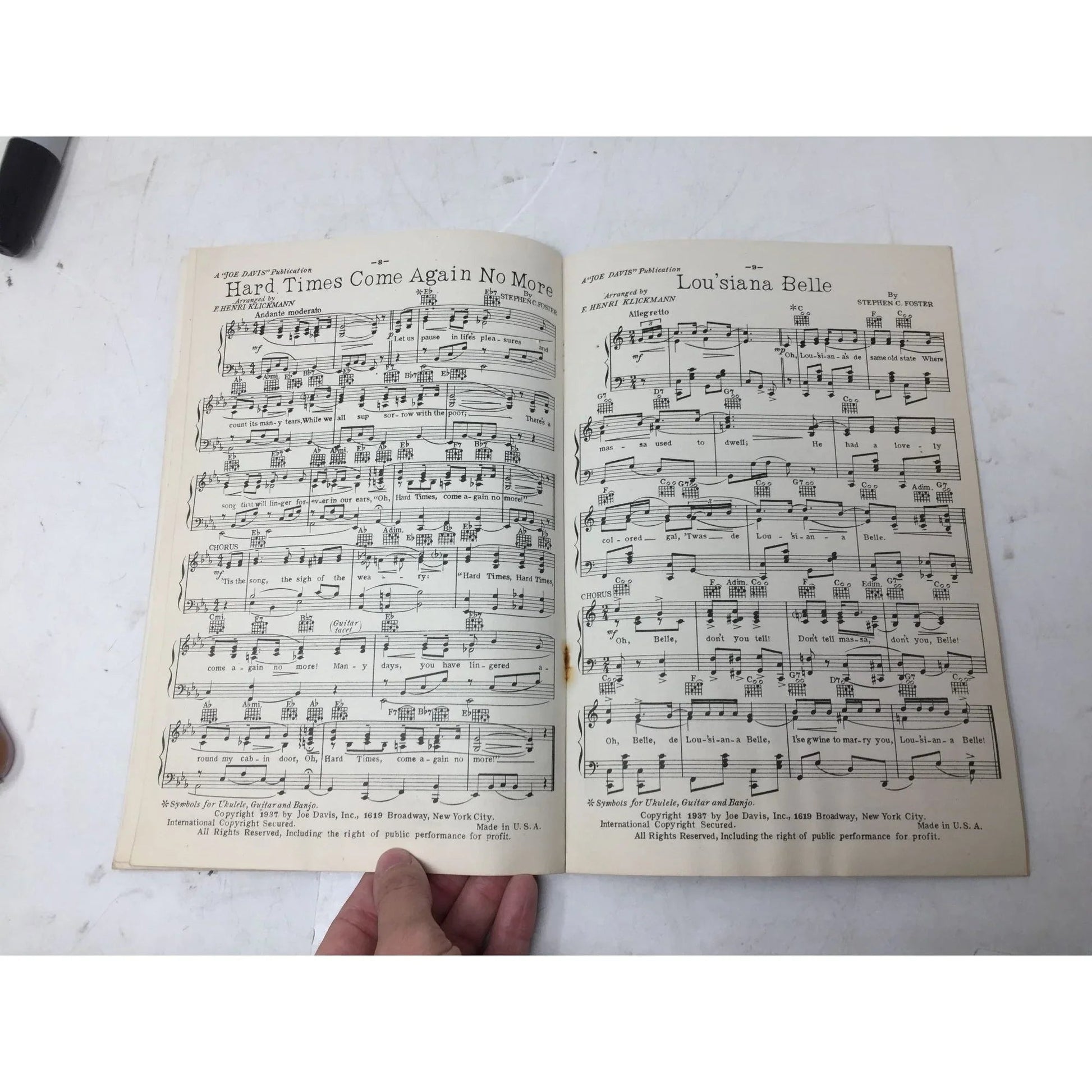Joe Davis' Folio of Stephen C Foster's Famous Songs - A+ Stuff - SHEET MUSIC - A+ Stuff