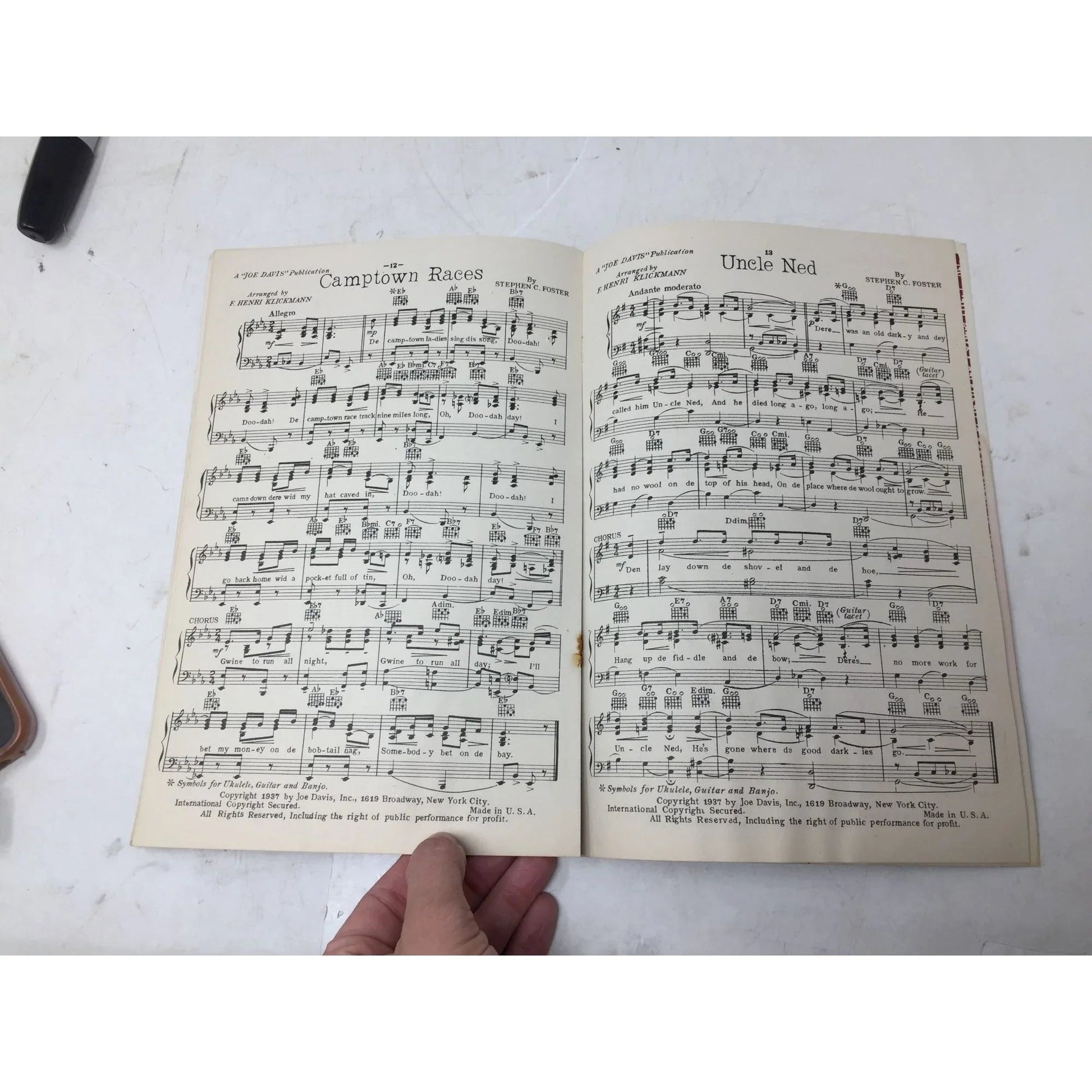 Joe Davis' Folio of Stephen C Foster's Famous Songs - A+ Stuff - SHEET MUSIC - A+ Stuff