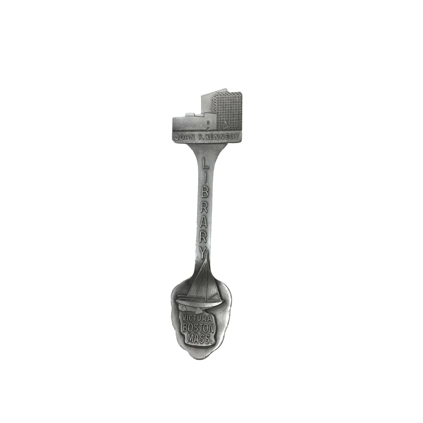 John F. Kennedy Library Pewter Souvenir Spoon - Unbranded - A+ Stuff