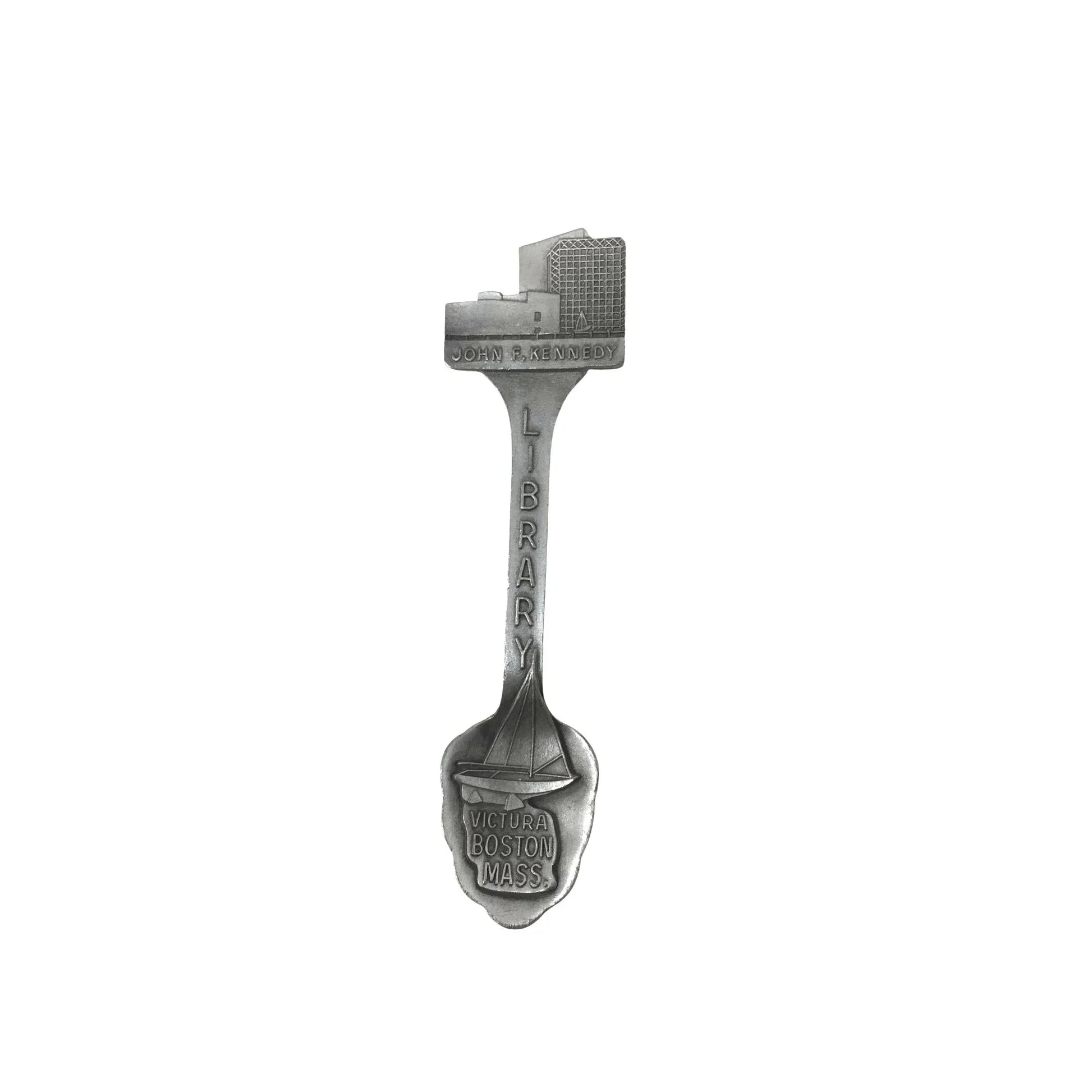 John F. Kennedy Library Pewter Souvenir Spoon - Unbranded - A+ Stuff