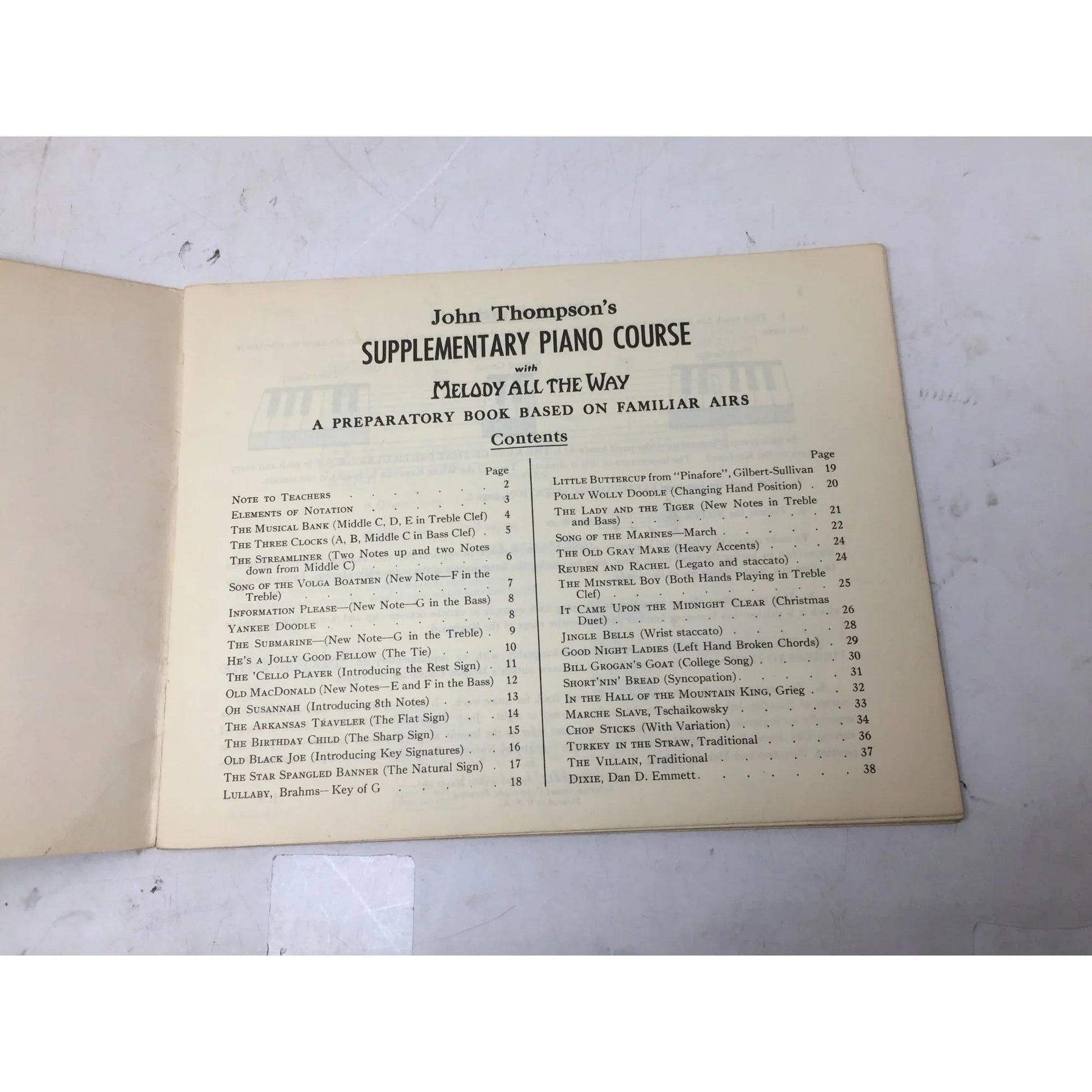 John Thompson's Supplementary Piano Course with Melody All the Way - A+ Stuff - SHEET MUSIC - A+ Stuff