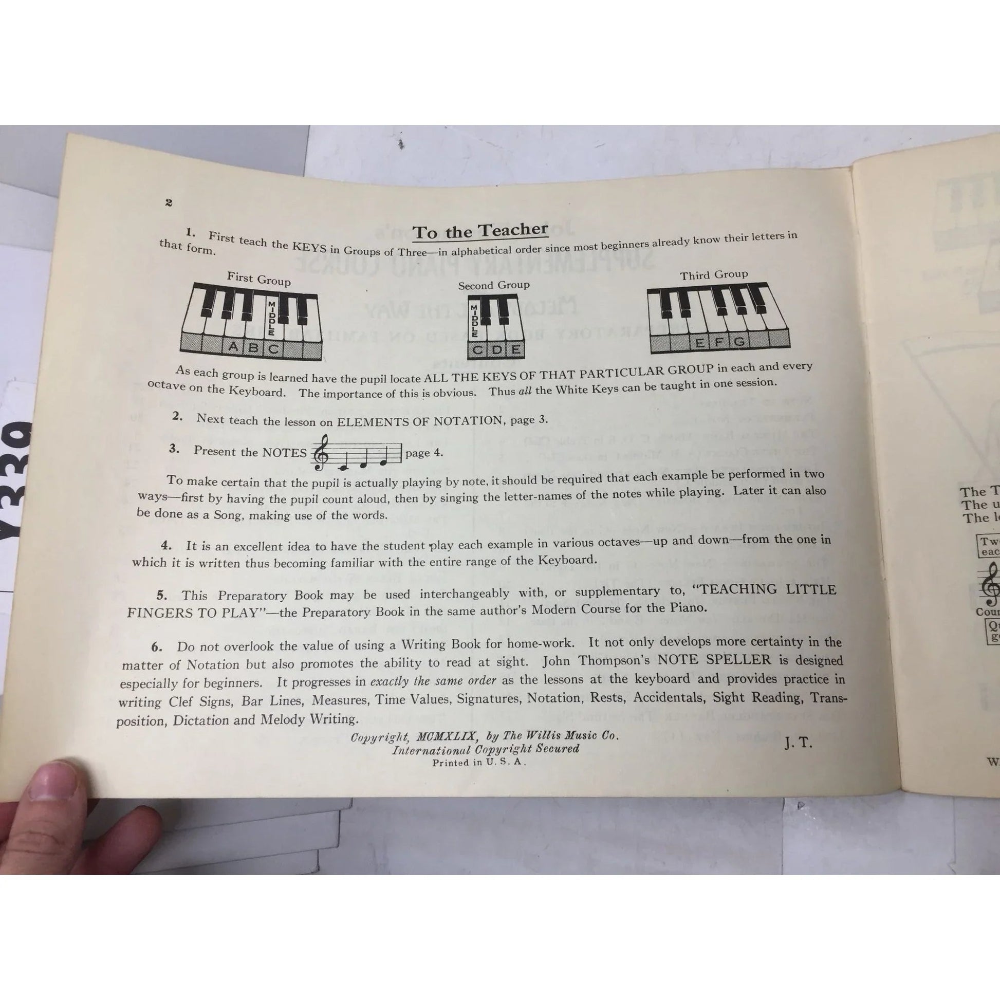 John Thompson's Supplementary Piano Course with Melody All the Way - A+ Stuff - SHEET MUSIC - A+ Stuff