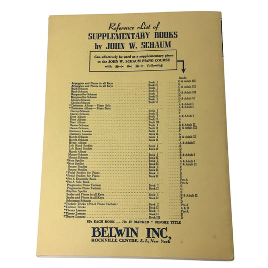 John W Schaum Theory Lessons in loose leaf form - A+ Stuff - Books - A+ Stuff