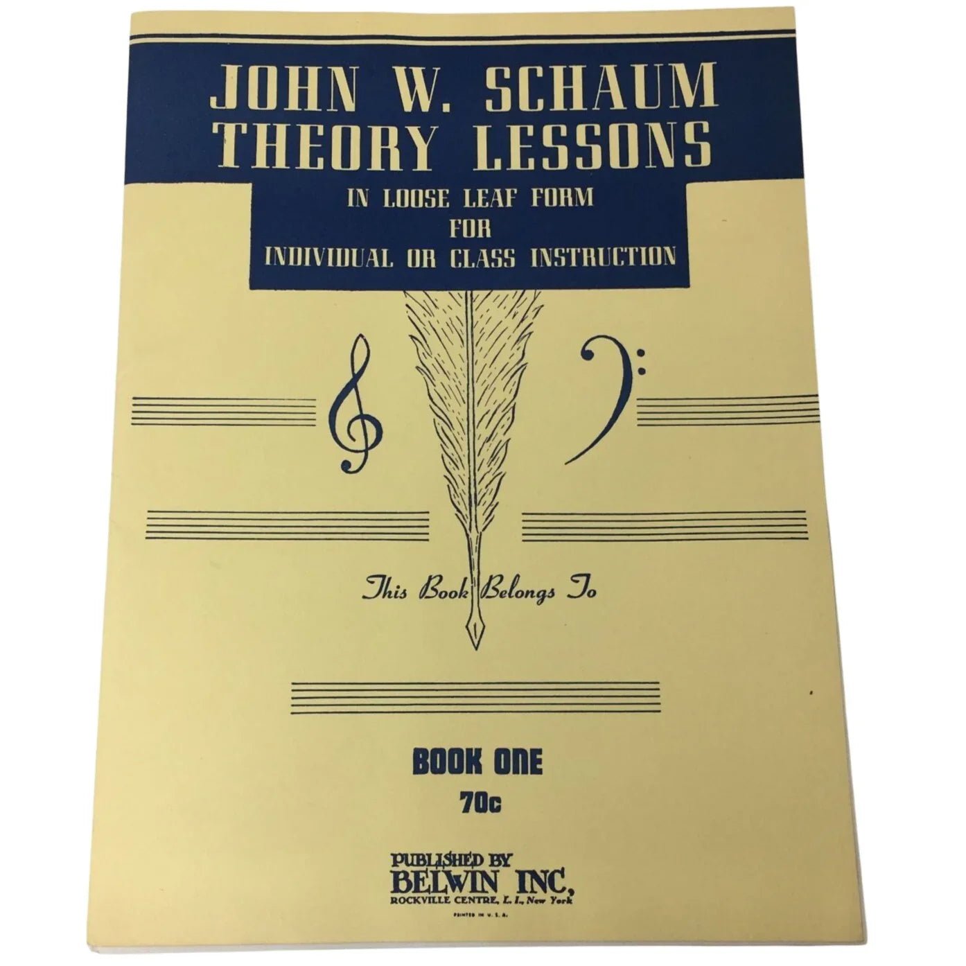 John W Schaum Theory Lessons in loose leaf form - A+ Stuff - Books - A+ Stuff