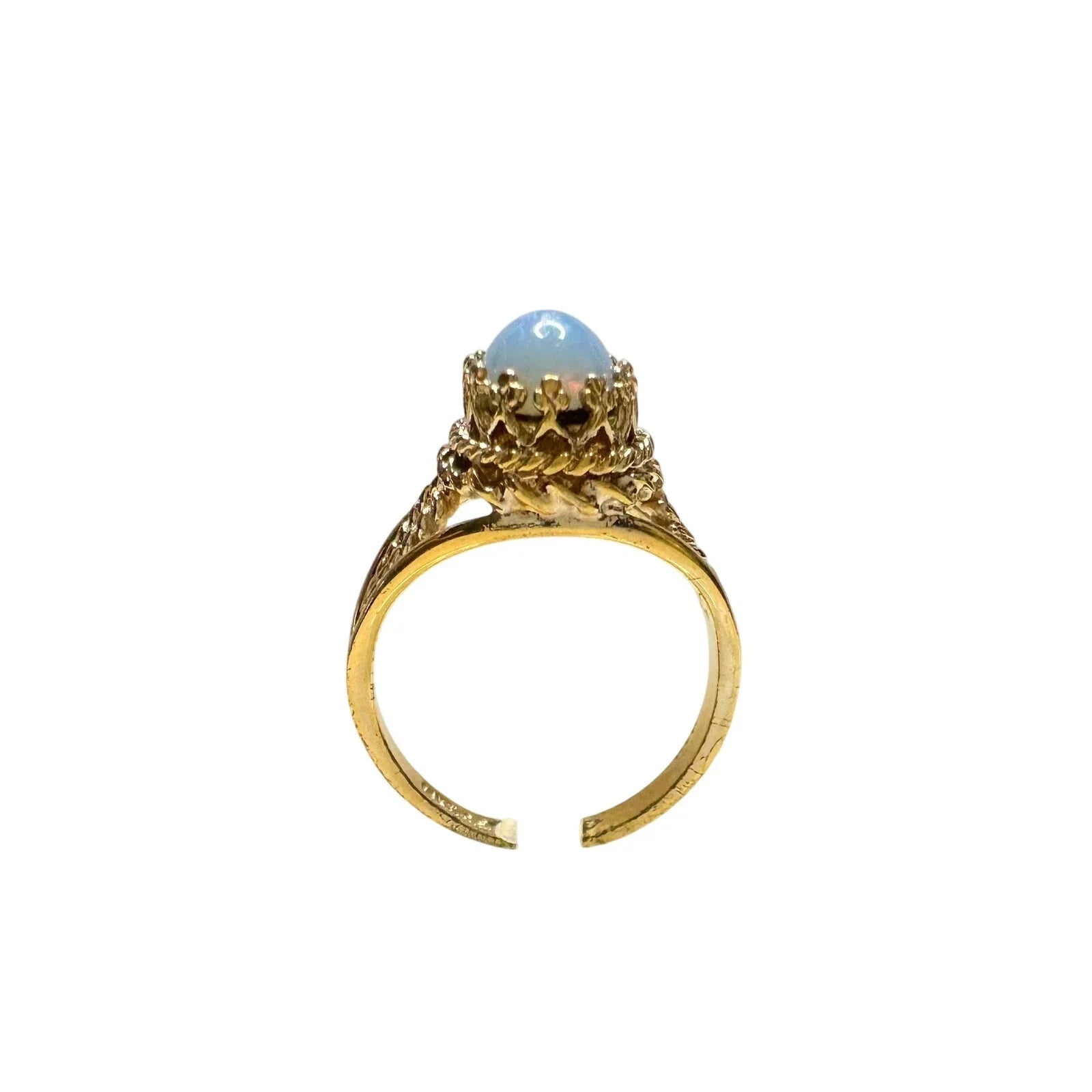 Joseph Esposito Vintage Opal 12 Kt Gold Electroplate Ring Size 6 - ESPO - Ring - A+ Stuff