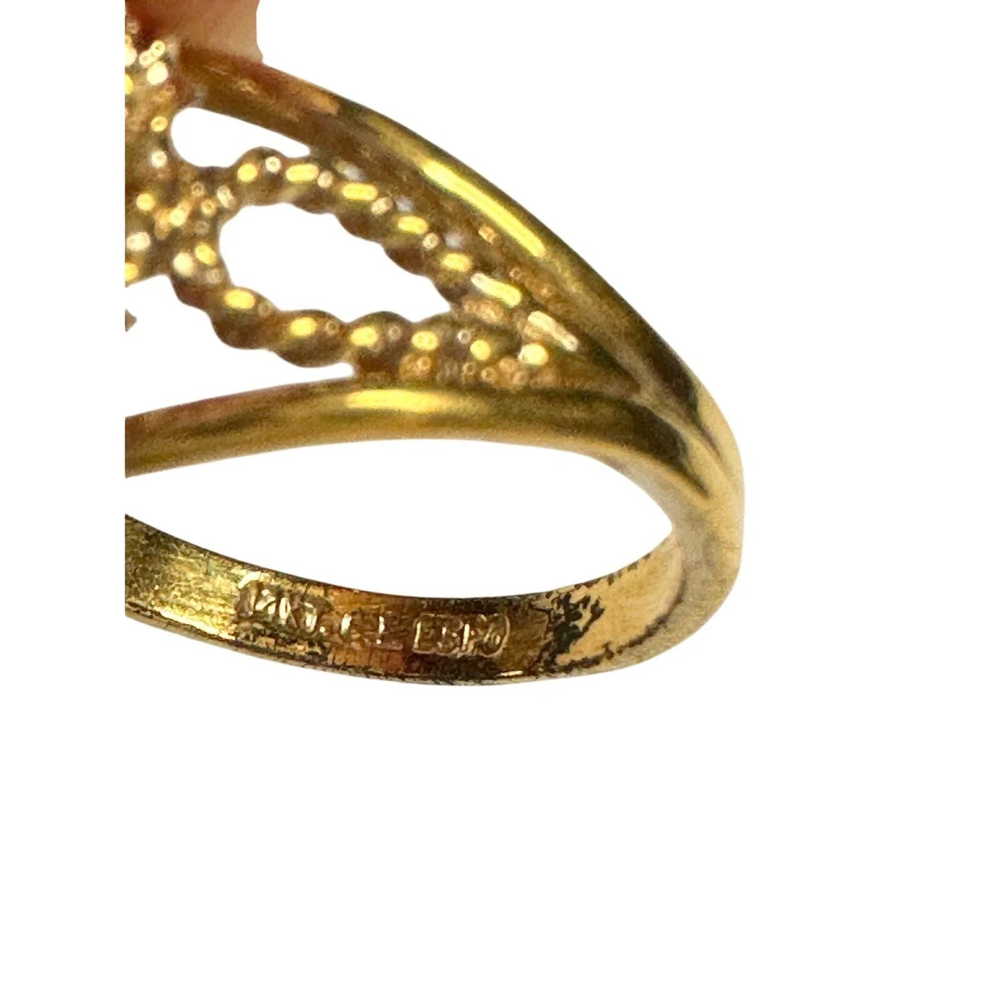 Joseph Esposito Vintage Opal 12 Kt Gold Electroplate Ring Size 6 - ESPO - Ring - A+ Stuff