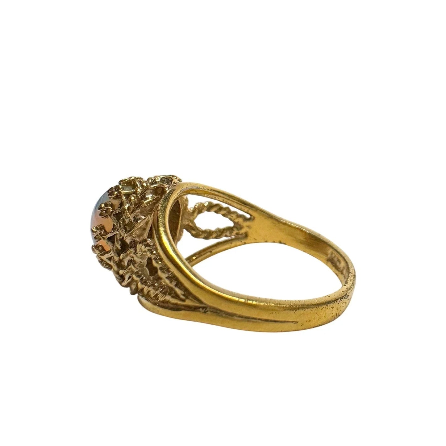 Joseph Esposito Vintage Opal 12 Kt Gold Electroplate Ring Size 6 - ESPO - Ring - A+ Stuff